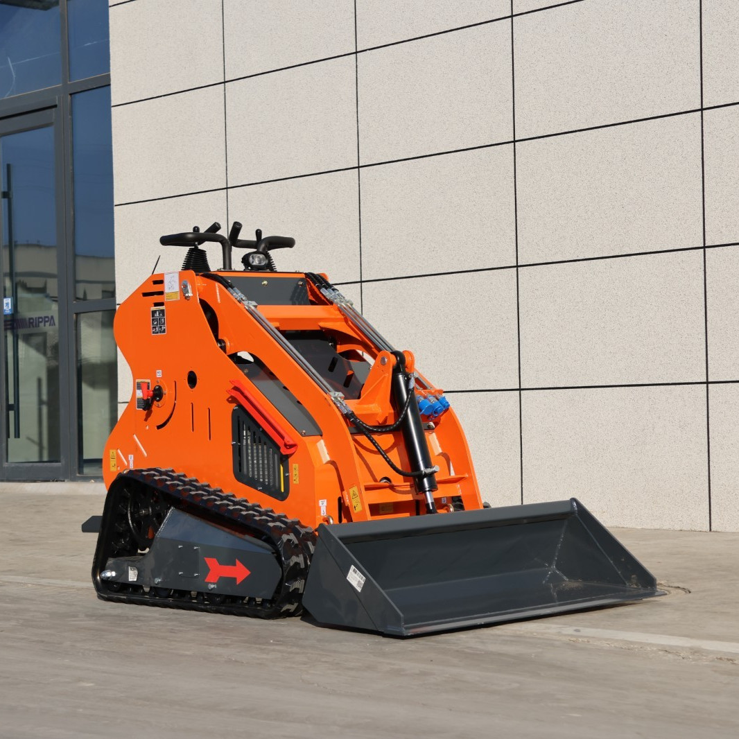 24HP Mini Track Skid Steer Loader, RATO 2-Cylinder Engine, 3-Pump Hydraulic Syst