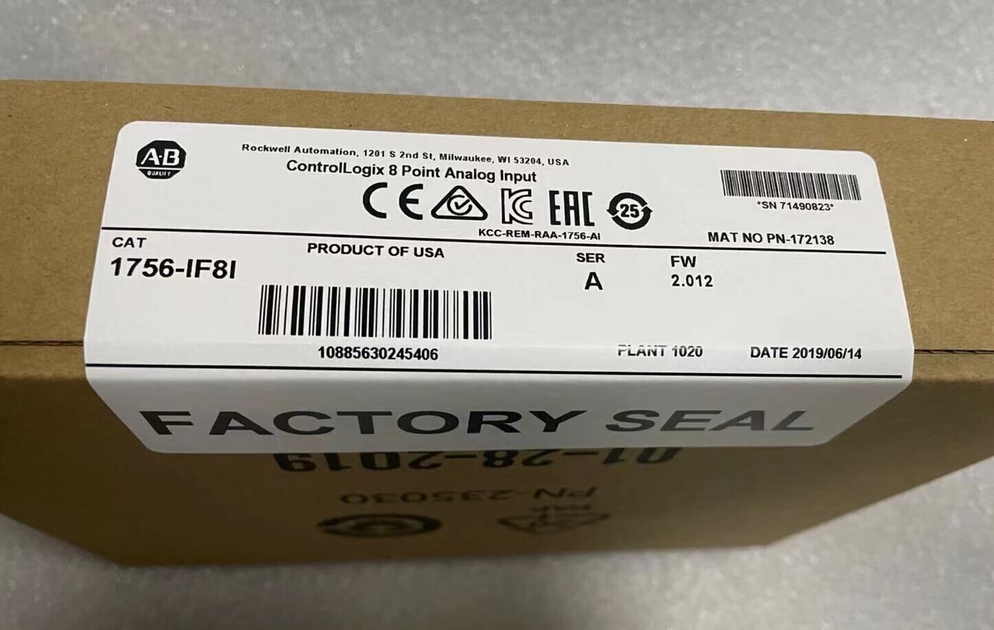 1756-IF8I SER B ControlLogix 8 Point Analog Input Module New Factory Sealed