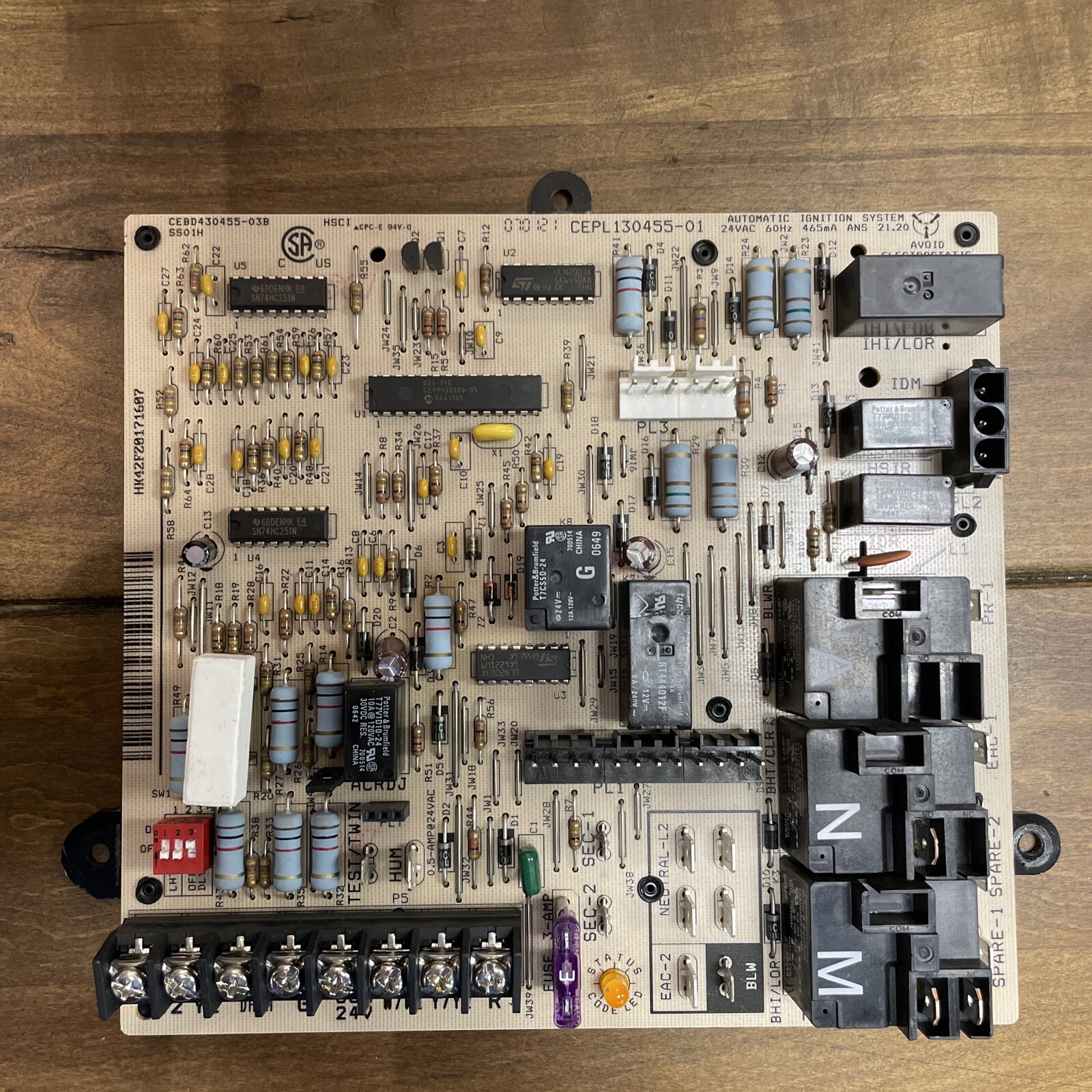 324 Carrier hvac control board, HK42FZ0171607, CEPL130455-01, CEBD430455-03B
