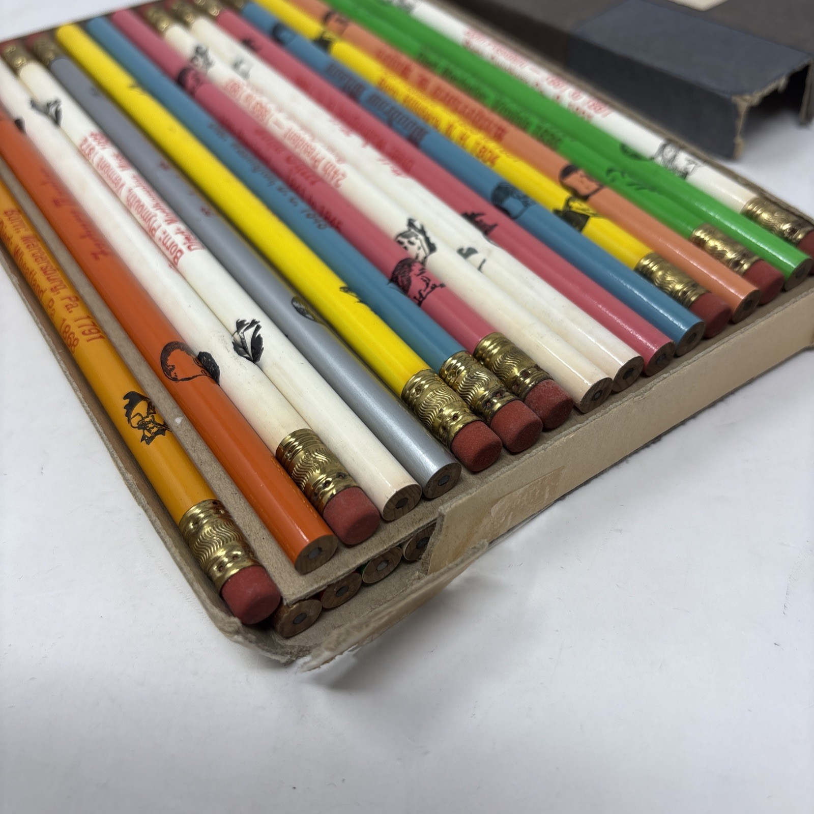 Blue Bonnet Set of 34 US United States PRESIDENTS PENCILS Advertisement Promo