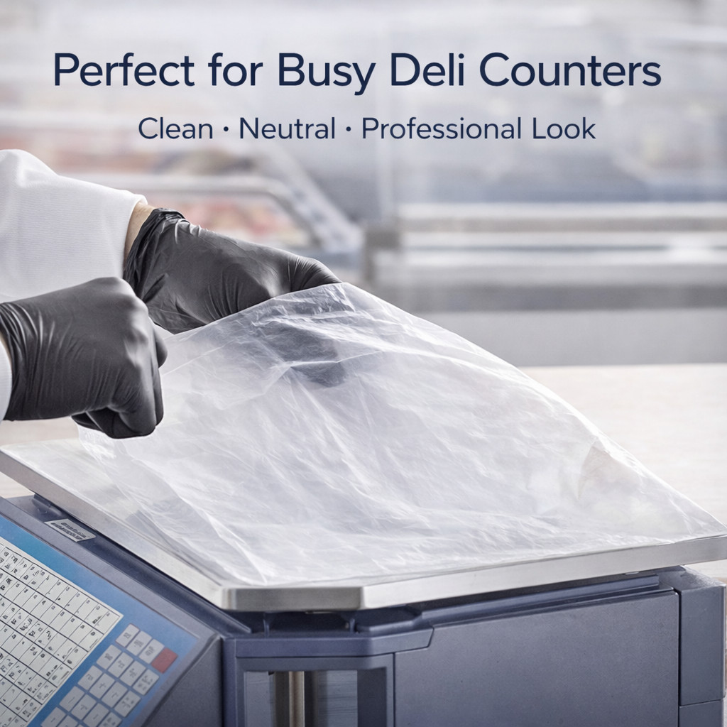 10.5×8 Clear Deli Bags Flip Top Saddle Pack Unprinted HDPE 0.5 Mil 2000 Count