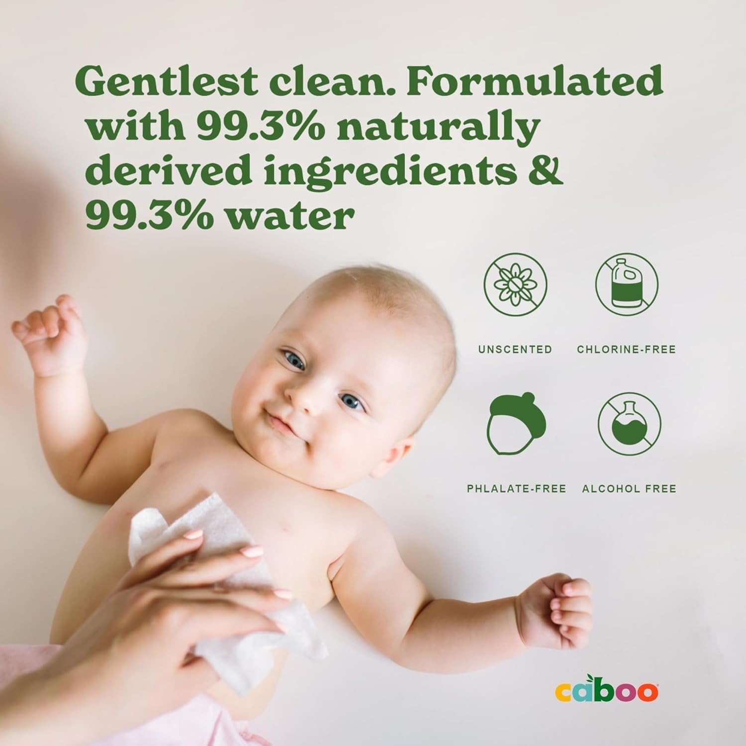 Caboo Unscented Wipes 72ct 6 Packs