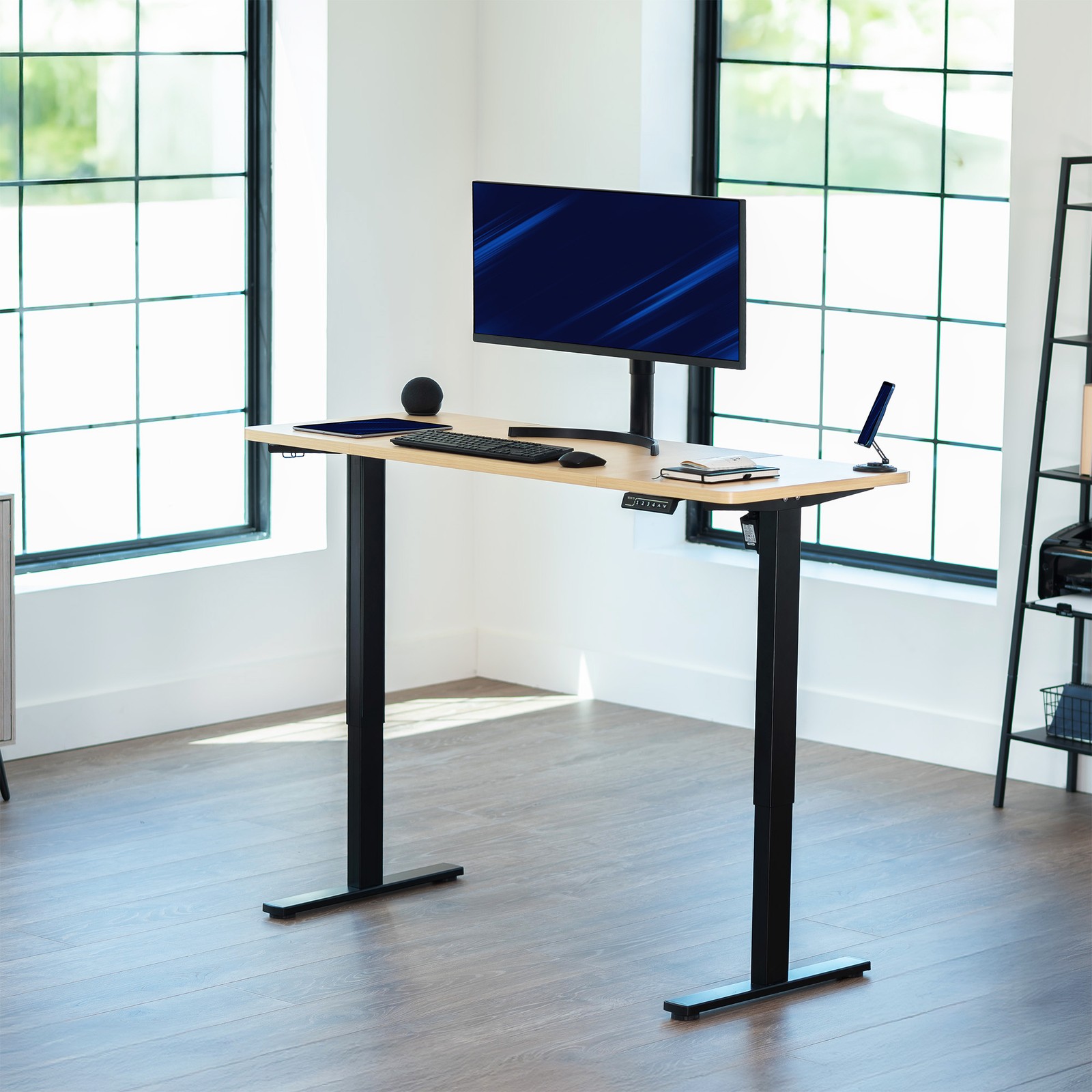 VIVO Light Wood 60 x 24 inch Universal Table Top for Sit to Stand Desk Frames