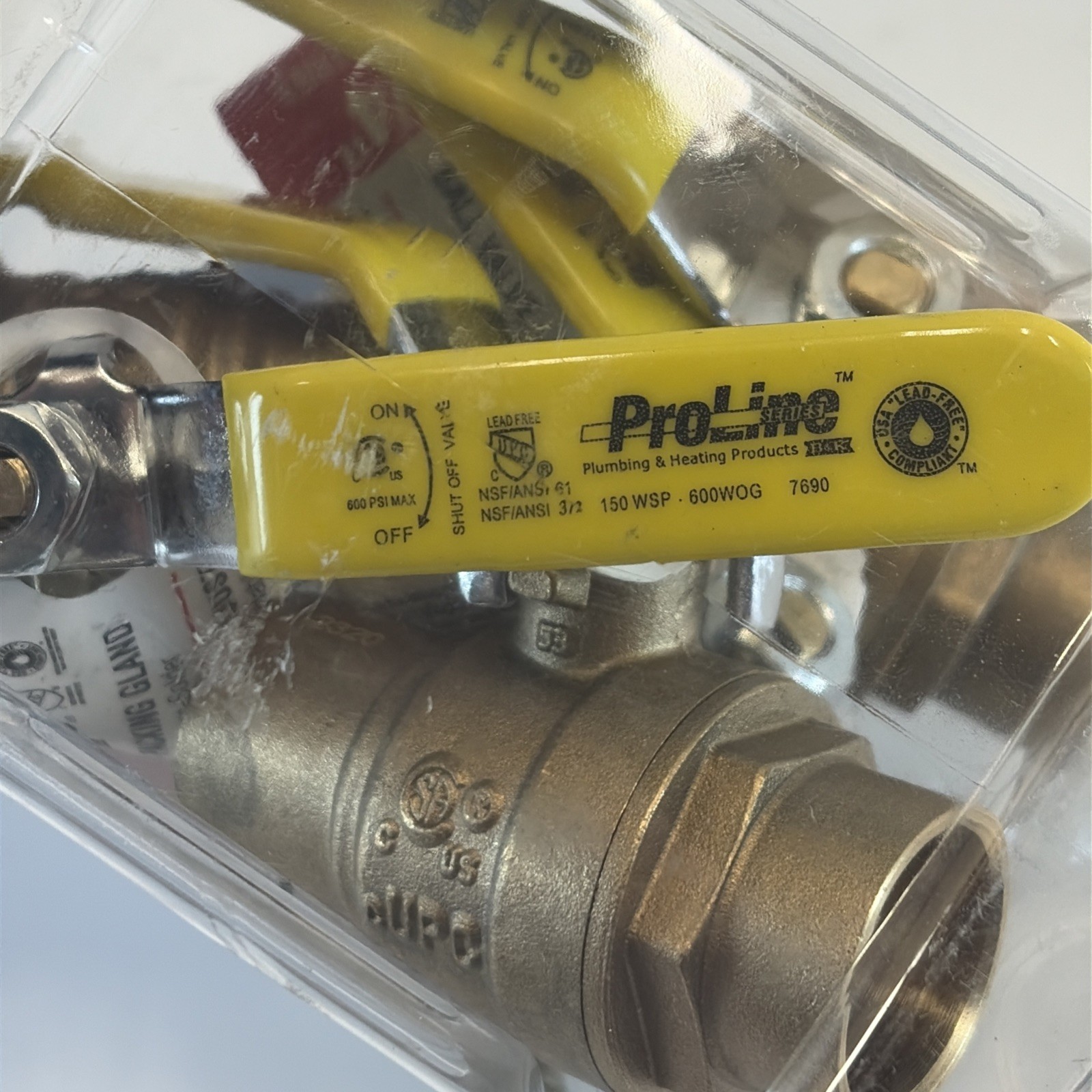 4 ProLine Series 3/4 in. Brass Full Port Ball Valve SWT x SWT 4-Pack 107-854J4