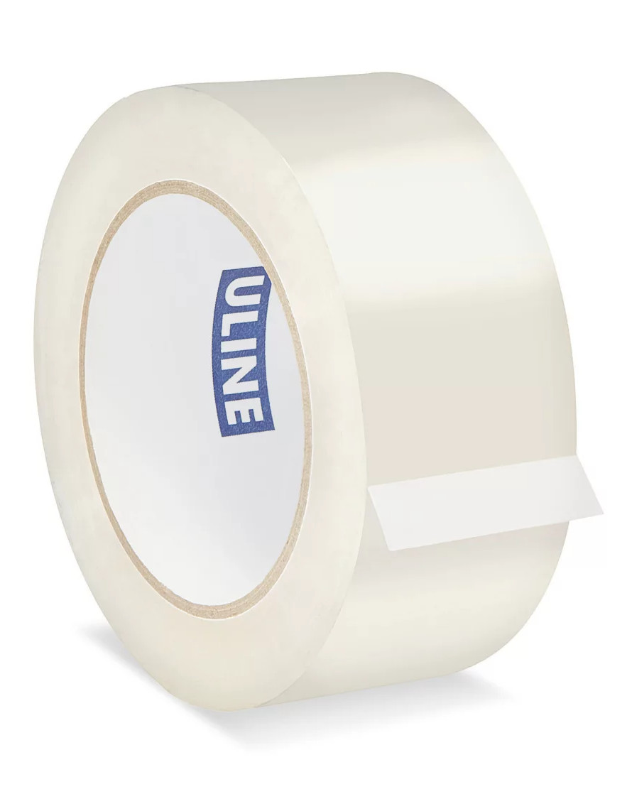Uline Clear Industrial Packing/Shipping Tape 6 Rolls – 2 Mil, 2″ x 110 yds S-423