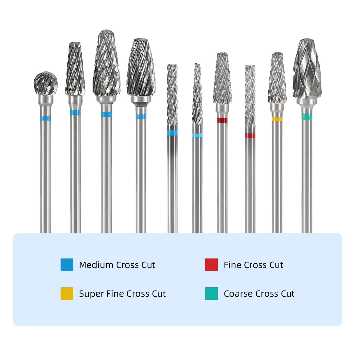Dental Lab Polishing Bur Drills Tungsten Steel Carbide Burs Burrs 2.35MM