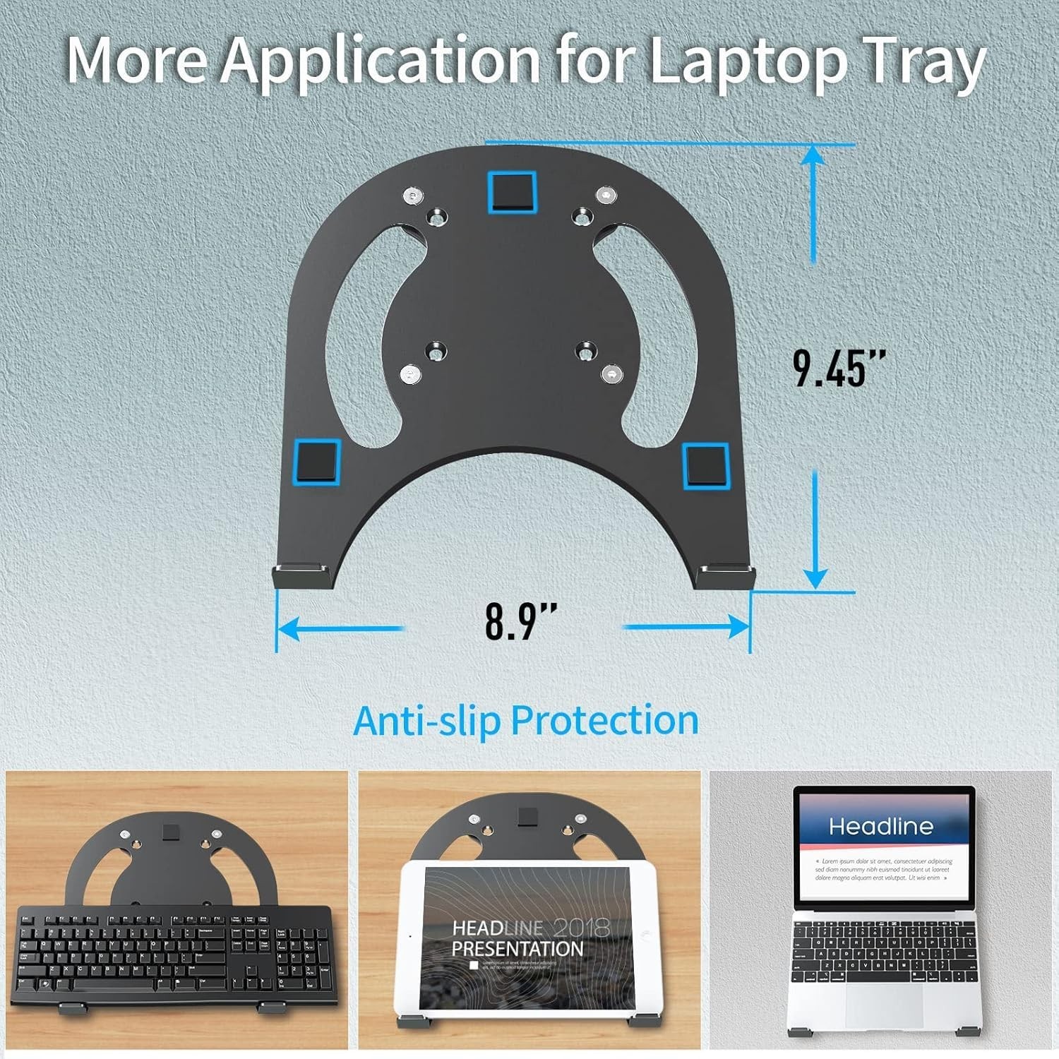 MOUNTUP Dual Monitor and Laptop Mount, Adjustable Monitor Stand for 2 Max 27″…