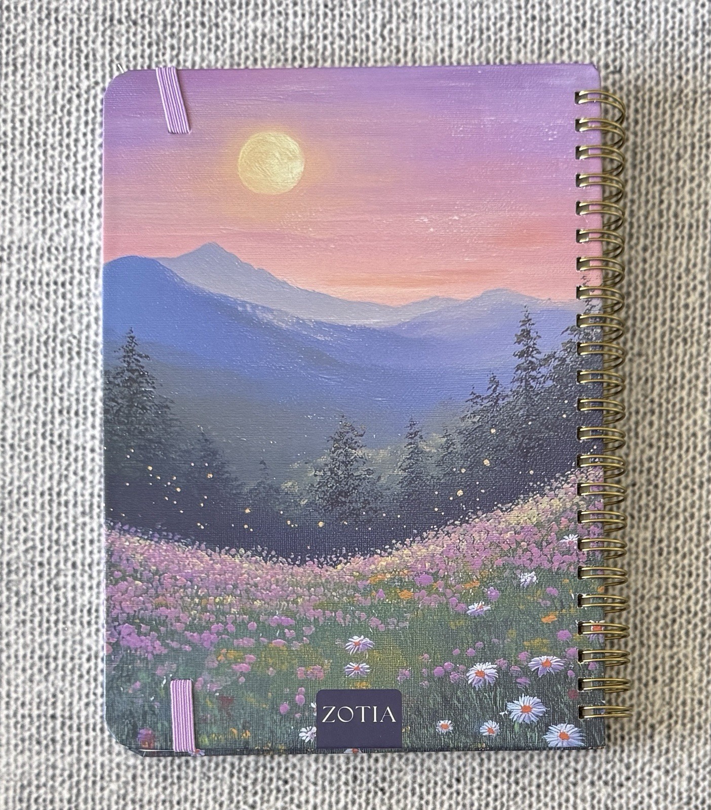 “Twilight Bloom” A5 Personal Journal W/ Pen. Colorful Hardcover, 140 Pages