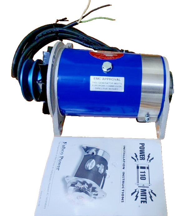 Fabco Power Mite PM-110 Belt Driven Generator 3600W, 120V 50Hz, RPM: 3000