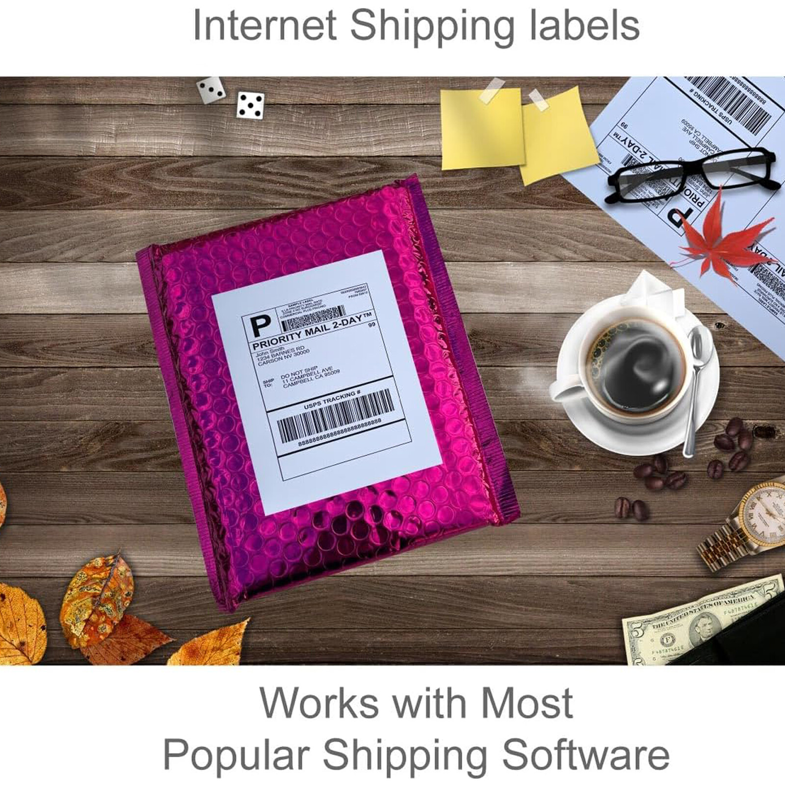 4000 Premium 8.5×5.5 Half Sheet Shipping Mailing Label Self Adhesive 2 Per Sheet