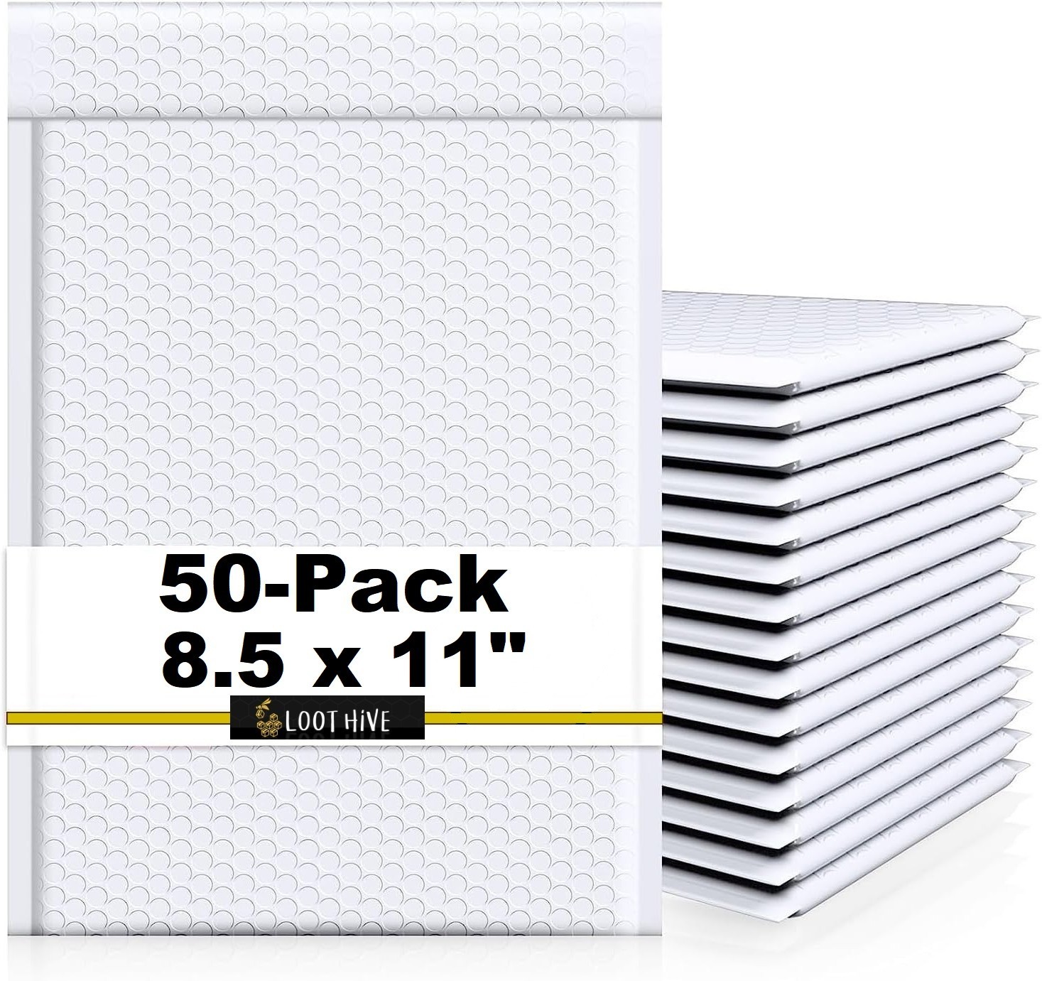 NEW 8.5×11″ White #2 Padded BUBBLE MAILERS Poly Bag Self-Seal Shipping Envelopes
