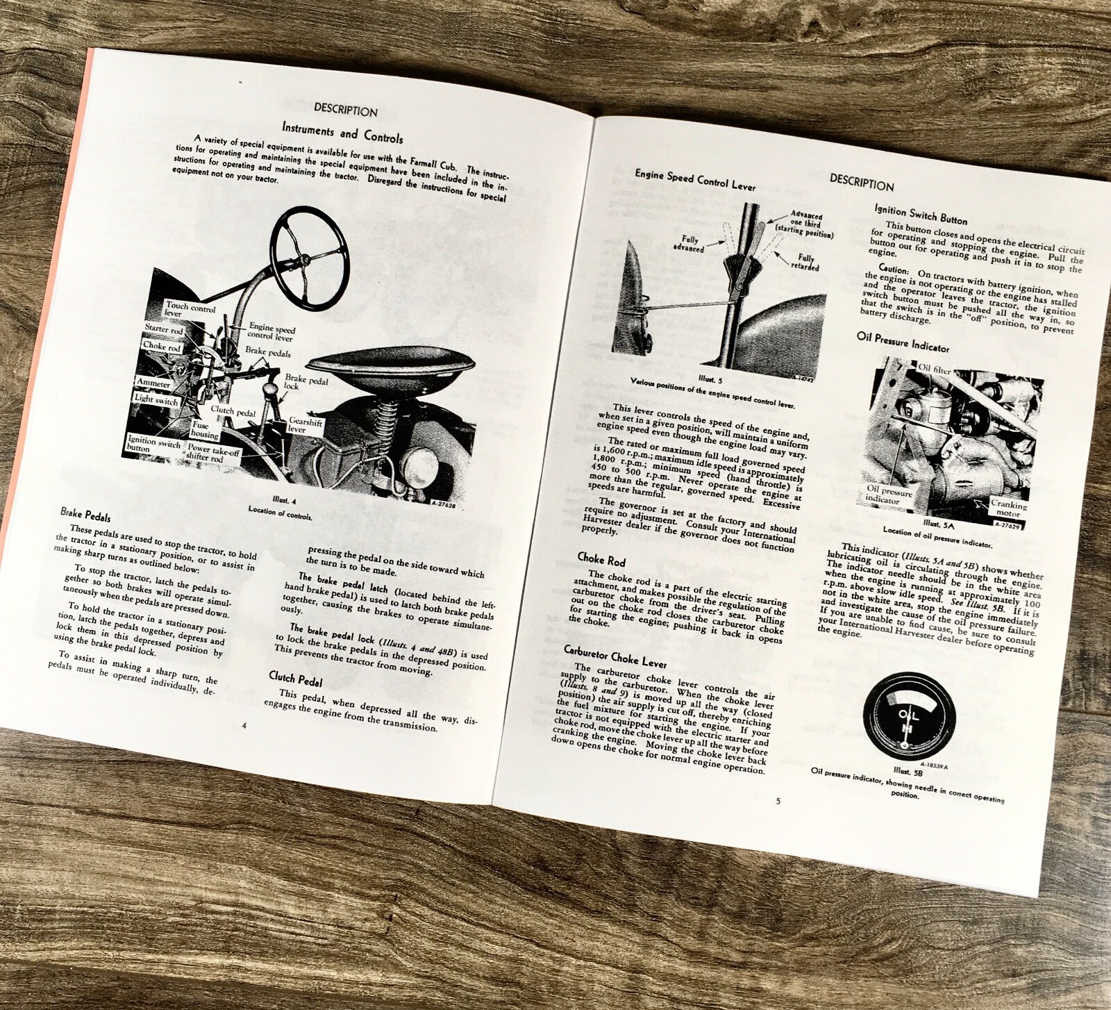 Mccormick Farmall Cub Tractor Operators Owners Manual Ihc Adjustment Carburetor