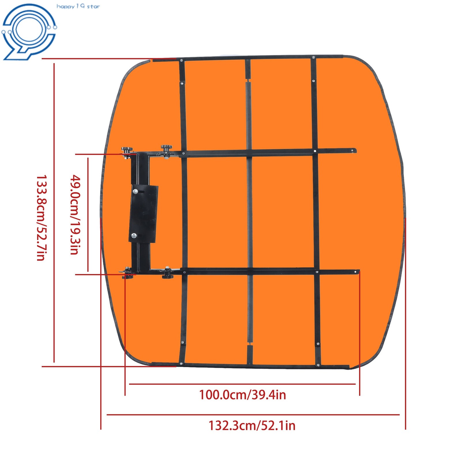 Orange Universal Tuff Top Tractor Canopy 52″ X 52″ For ROPS 2″ x 2″ or 2″ x 3″