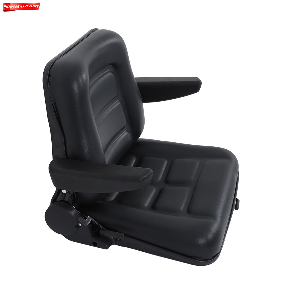 Lawn Mower Universal Fold Down Forklift Seat Armrest Tractor Skid Loader Seat