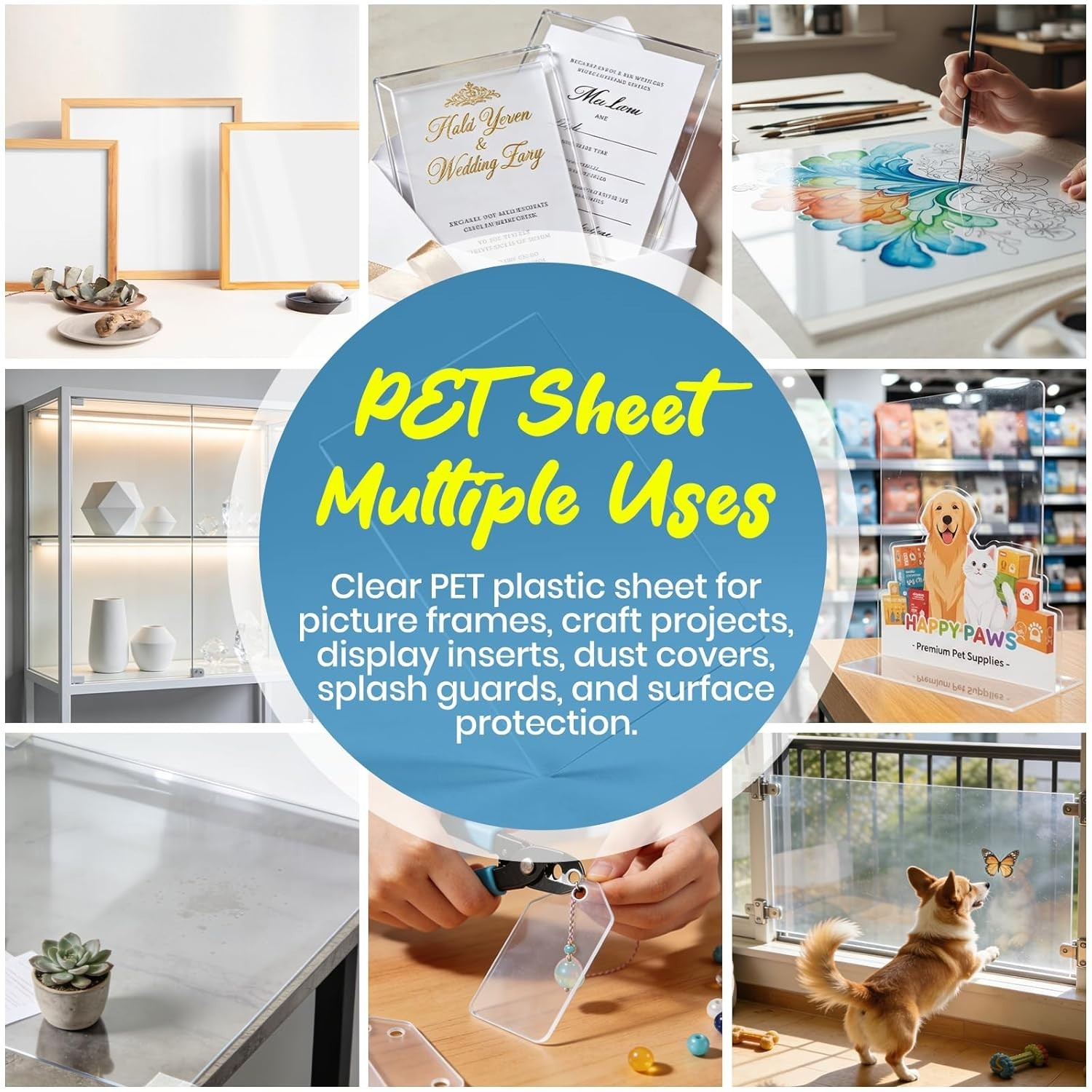 High Clarity PET Panels 24×36 – DIY Sneeze Guards & Shields