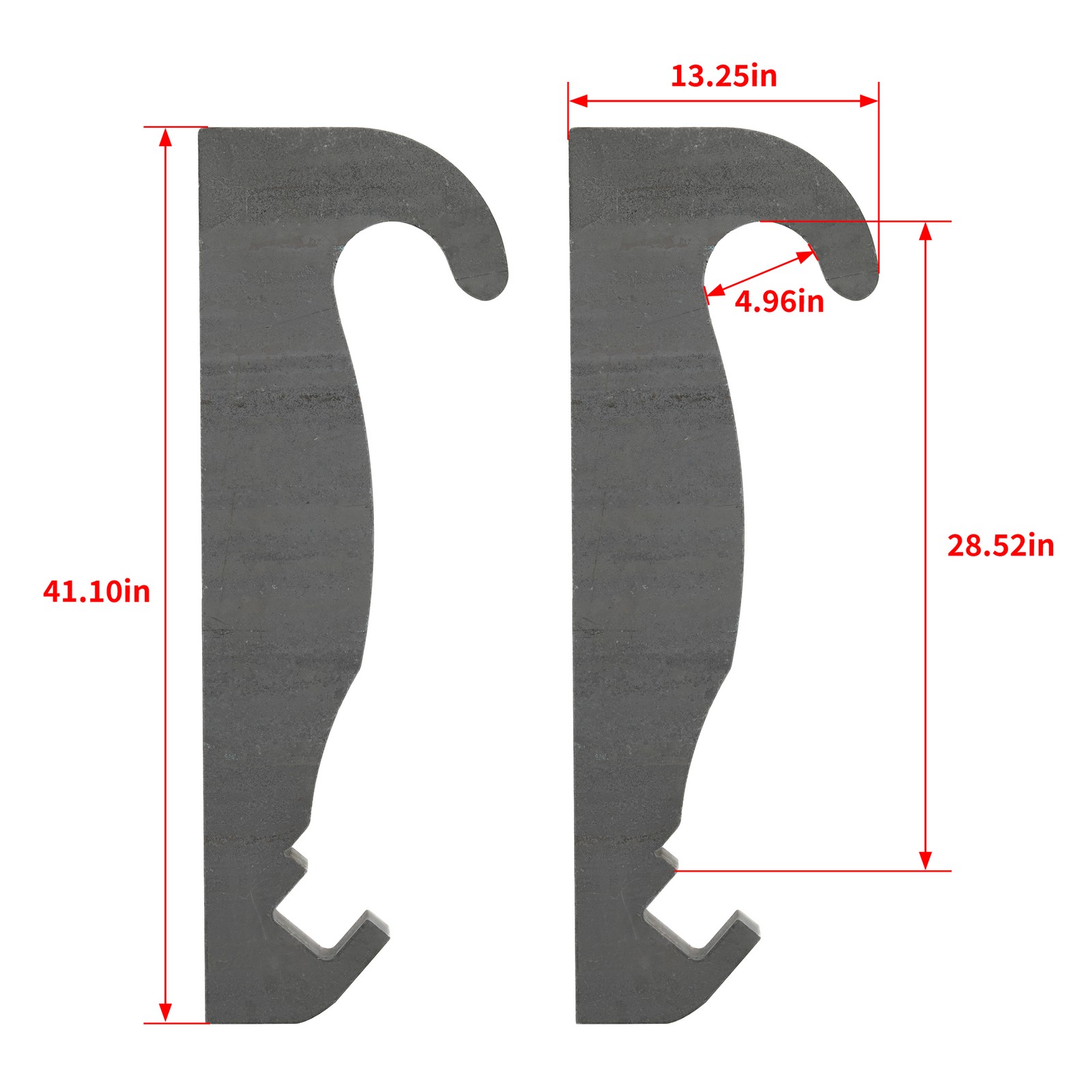 2pcs Steel Quick Attach Bracket 1-1/2″ For Cat Fusion Coupler Loader mounts
