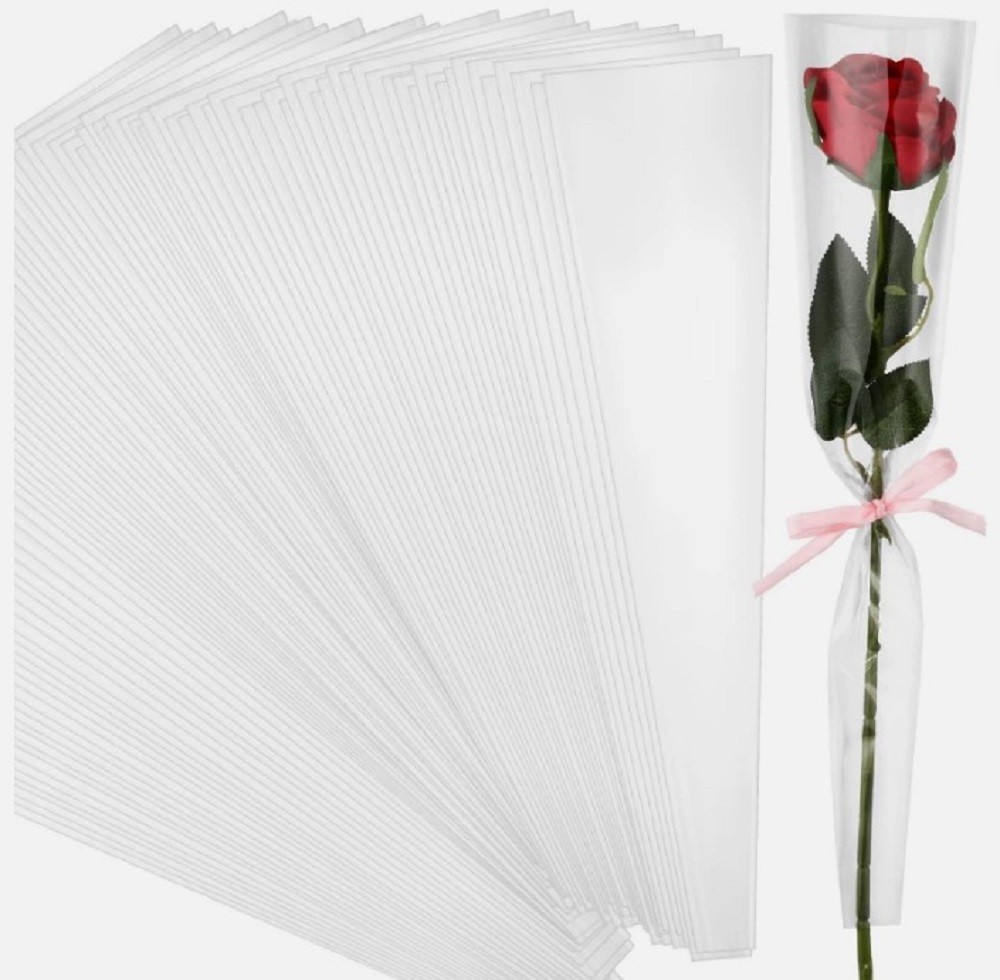 100 pcs Resealable Poly Bags Transparent OPP Bag Plastic Bags Self Adhesive Seal