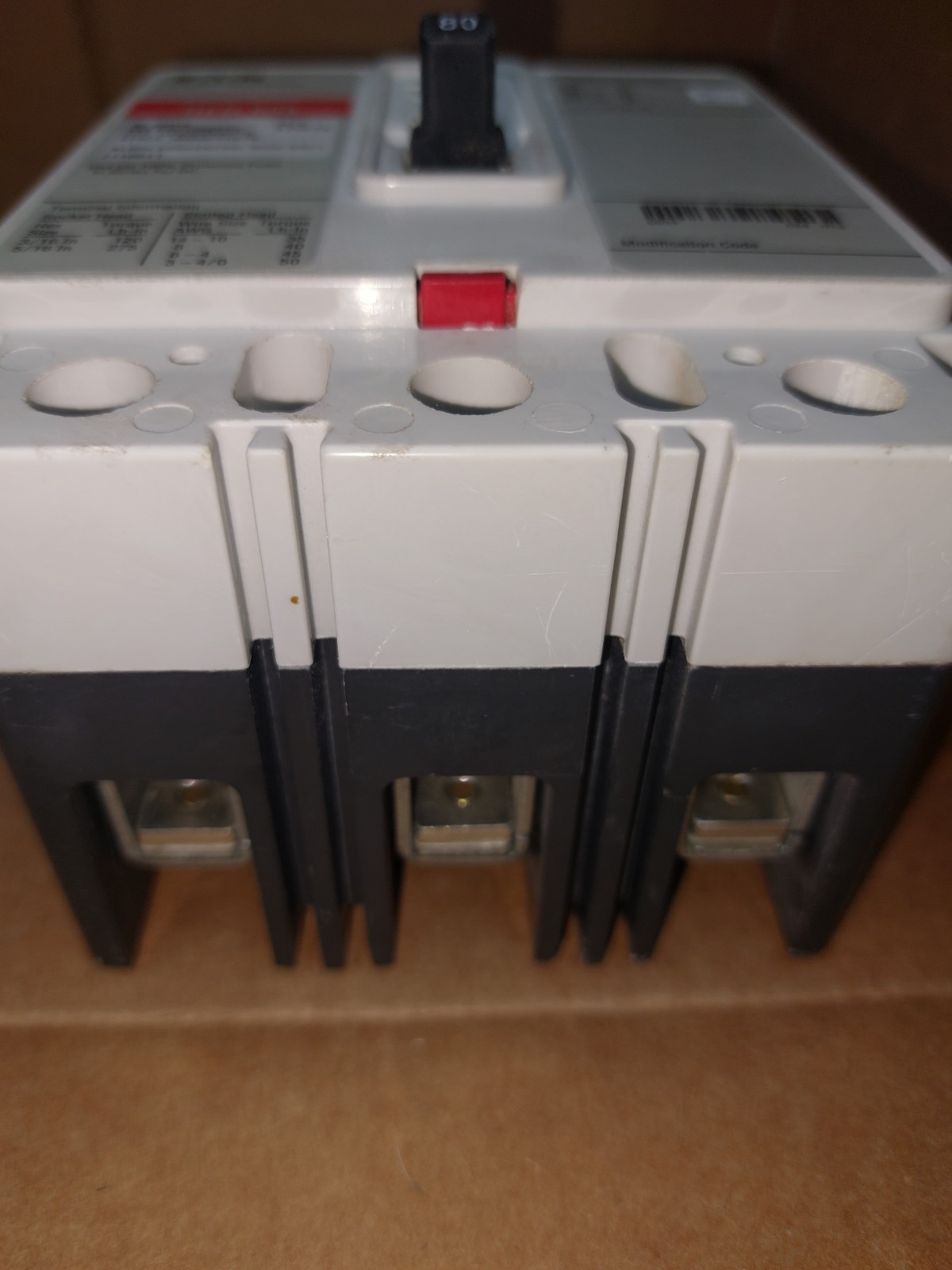 EATON BREAKER HFD3080 3 POLE 480V-240V FOR PRL3-PRL4 BOLT IN PANELBOARDS (1PC)