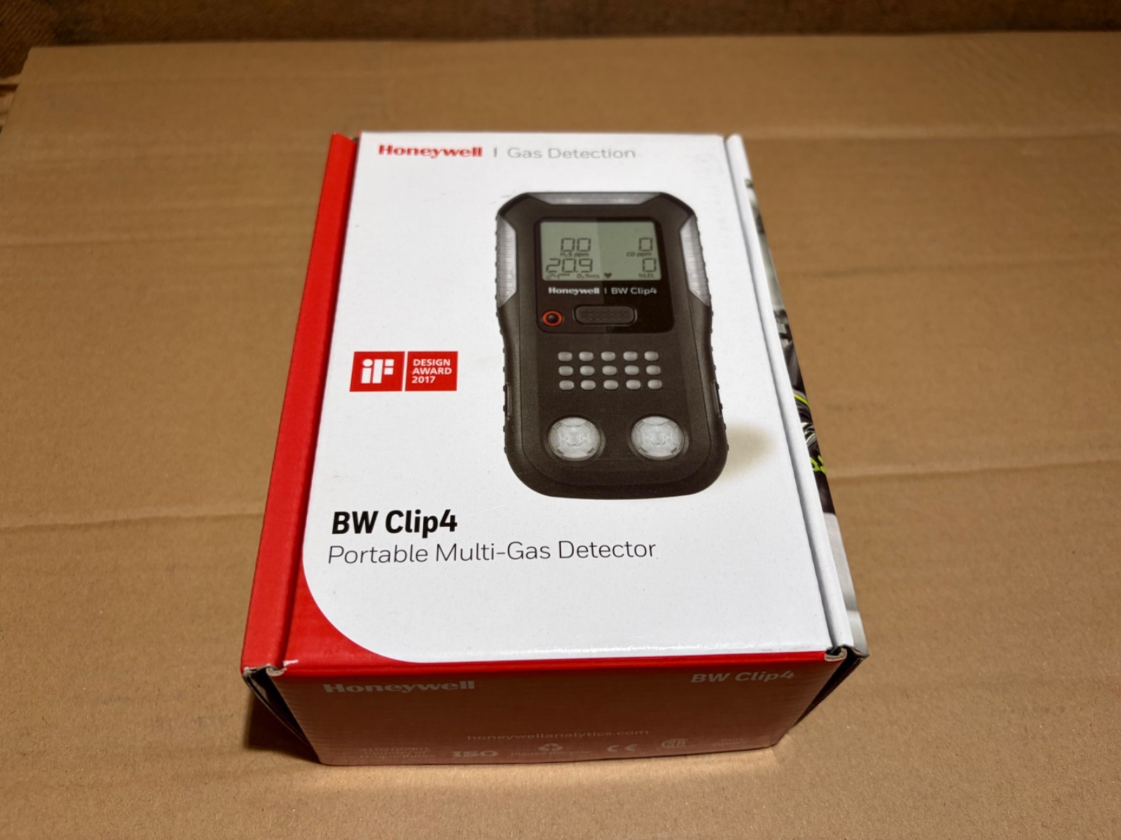 Honeywell BW Clip4 Multi-Gas Detector O2 CO H2S LEL Yellow BWC4-Y-N NOS