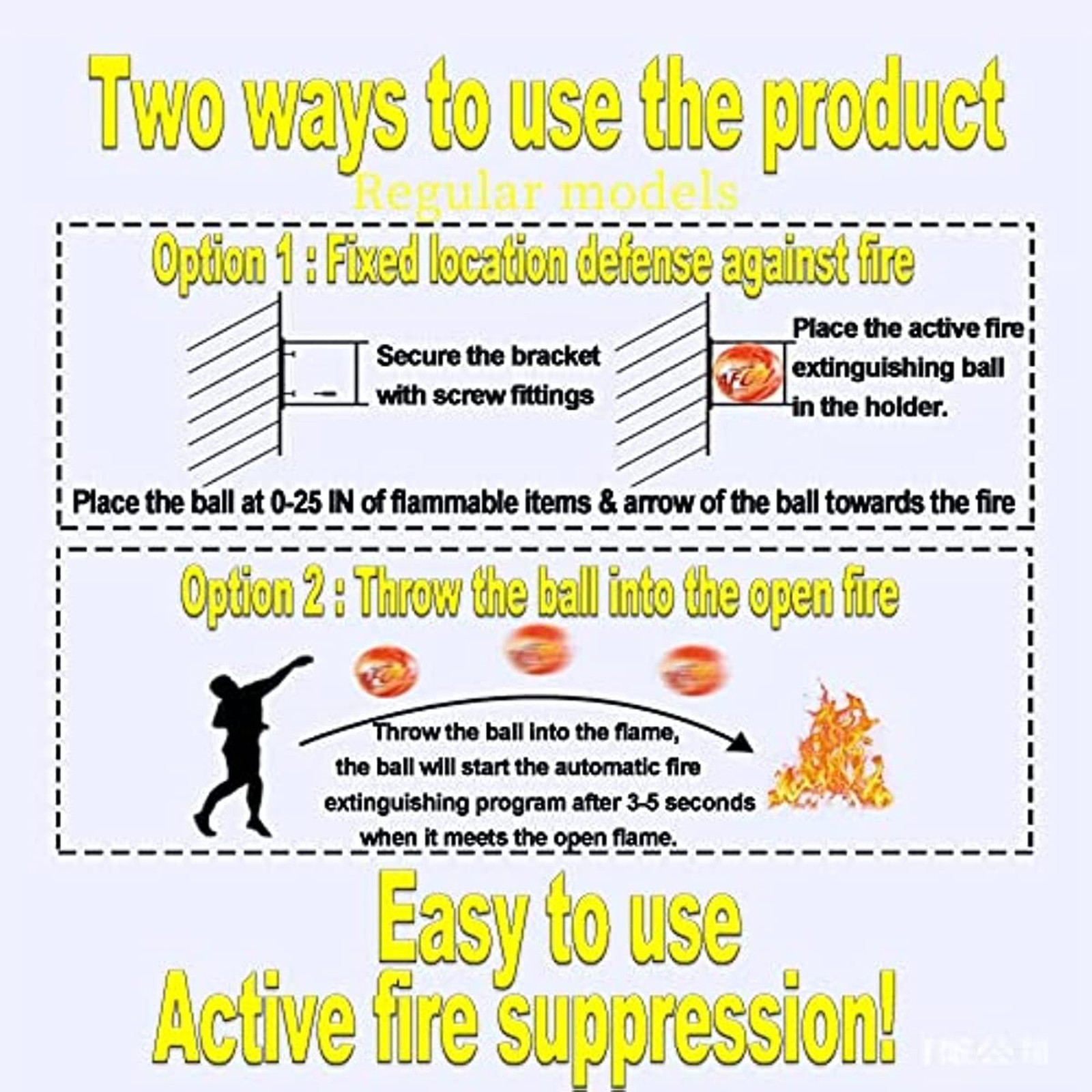 automatic Fire Extinguisher ball for home Kitchen Garage house car Fire Safety