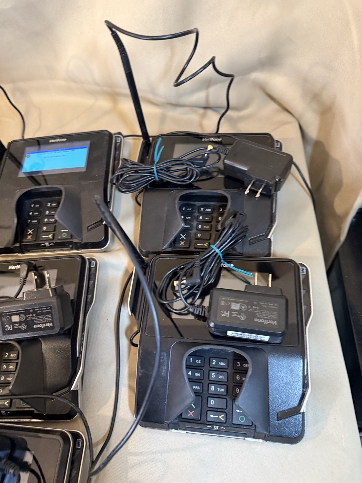 Verifone MX915 Credit Card Terminals W Power Cord Lot of 10 Power Tested AS IS