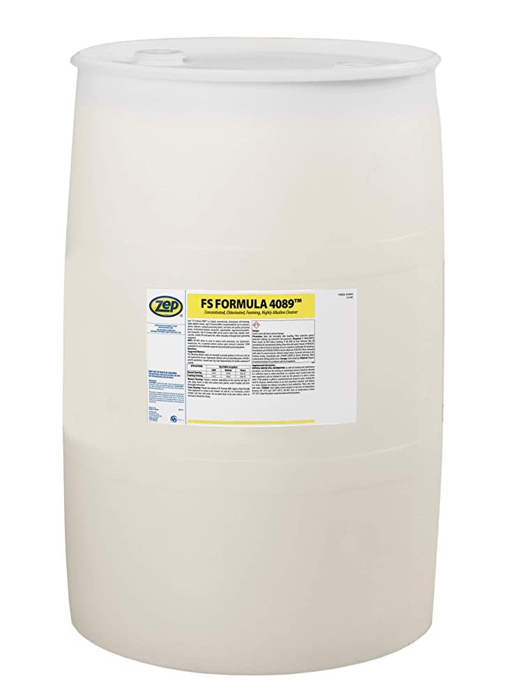 Zep FS FORMULA 4089 High Foaming Chlorinated Caustic Food Equipment Cleaner 55