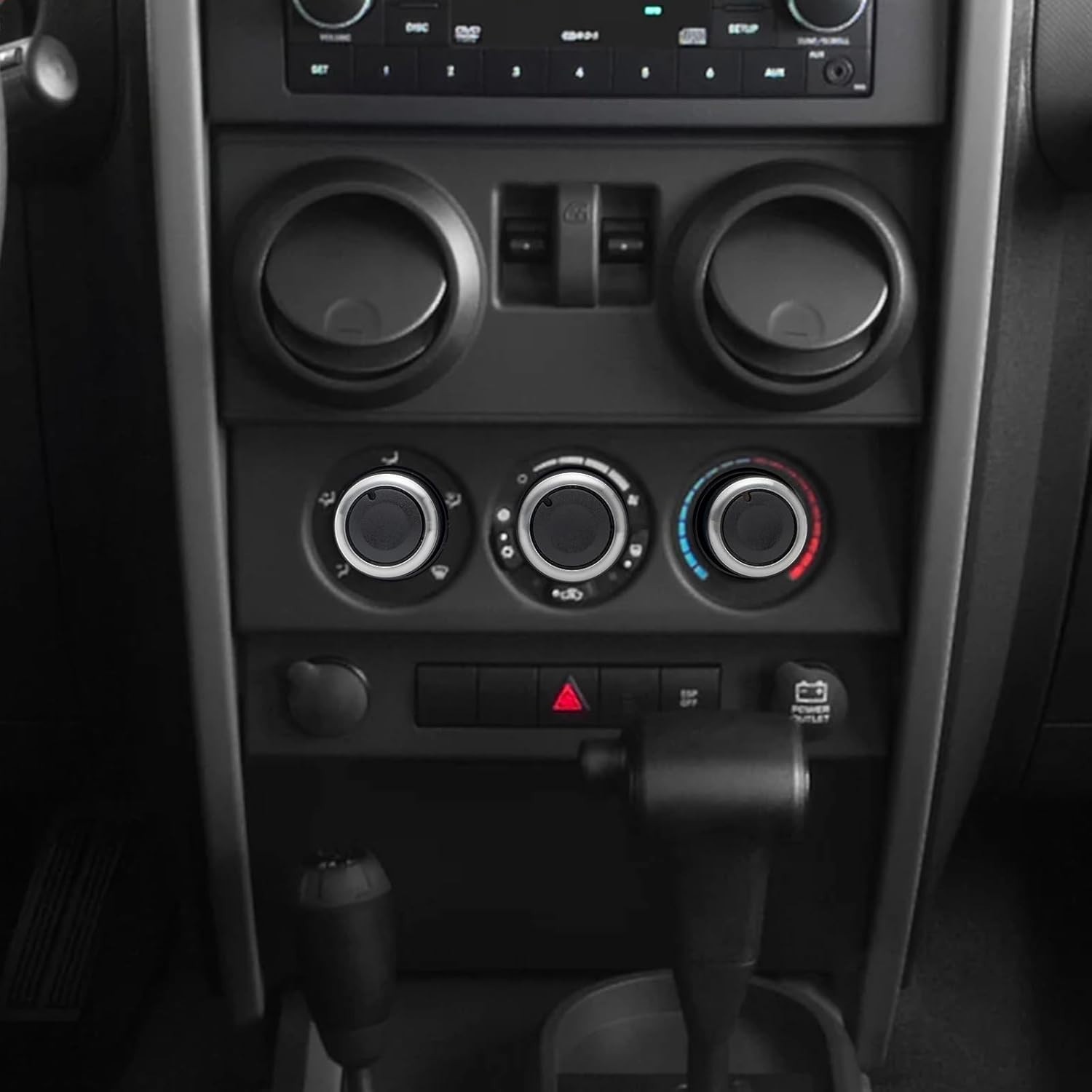 Upgraded Climate Control Knobs Compatible with 2007-2010 Jeep Wrangler, 3PCS Air