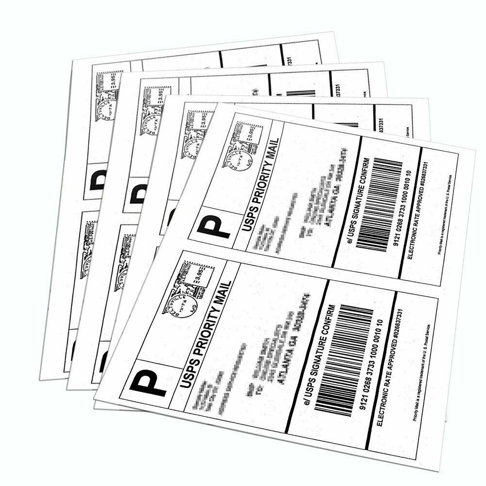 100-20000 Premium 8.5×5.5 Shipping Mailing Labels Half Sheet Self Adhesive