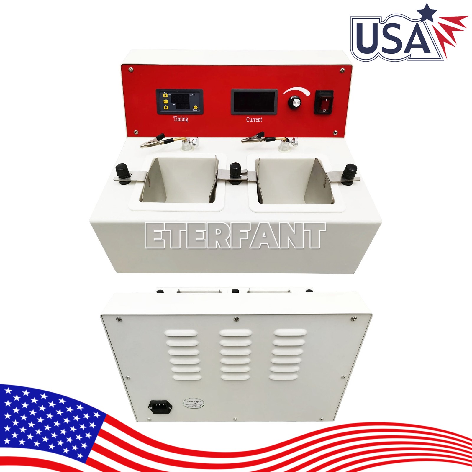ETERFANT Electrolytic Polishing Machine With 2 Electrolytic Cells Dental Lab