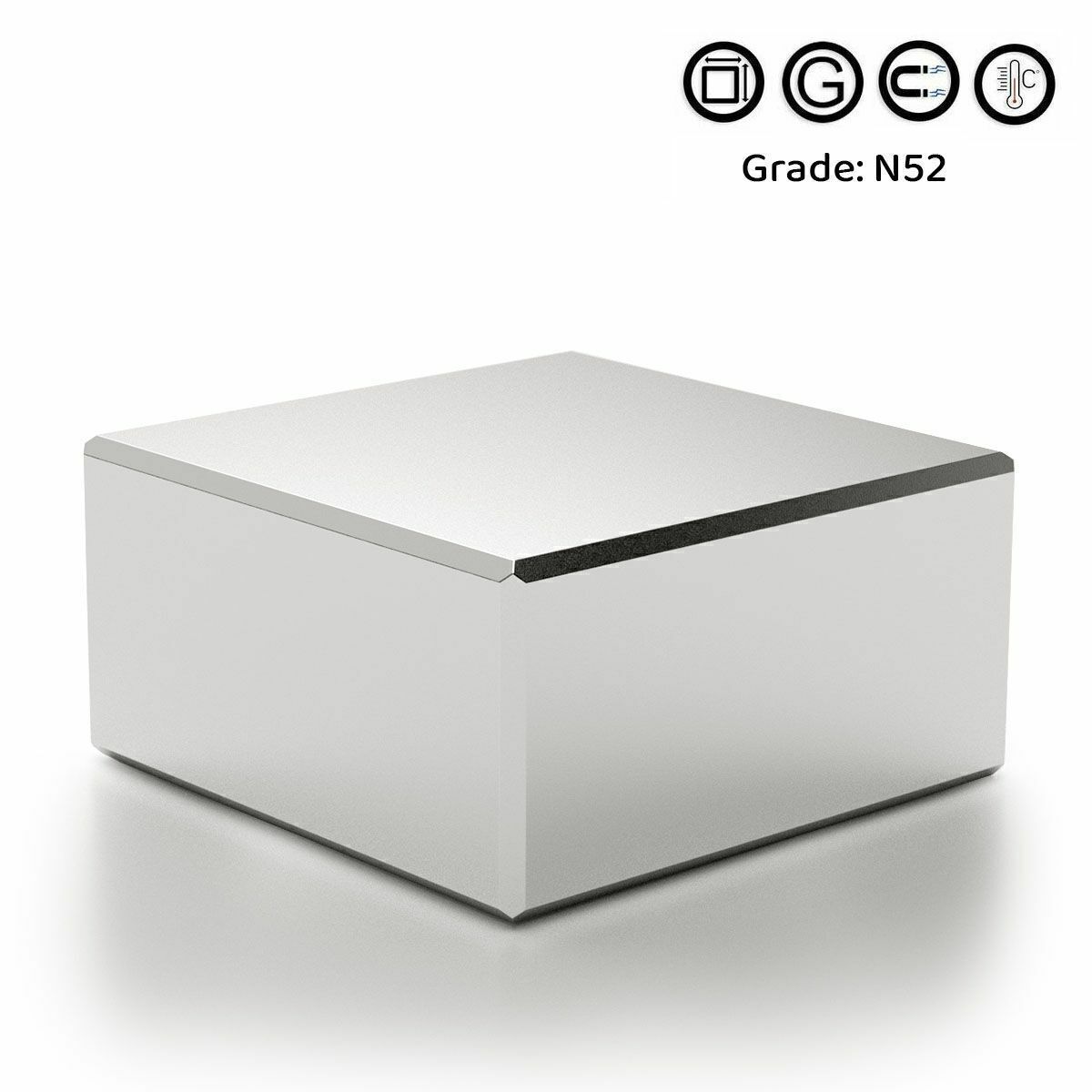 200LBS N52 Magnet Super Strong Neodymium Large Block Rare Earth 1.6″ X1.6″ X0.8″