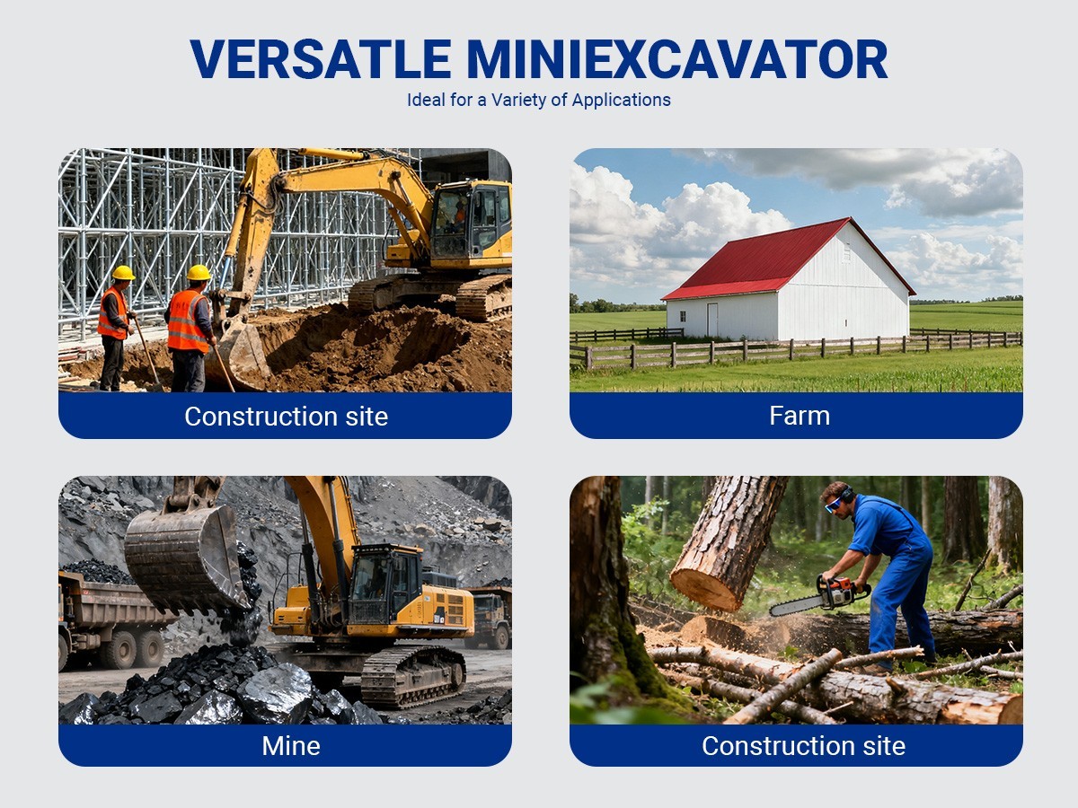 11-in-1 Mini Excavator Attachment Set: From Rakes to Buckets & Quick Coupler
