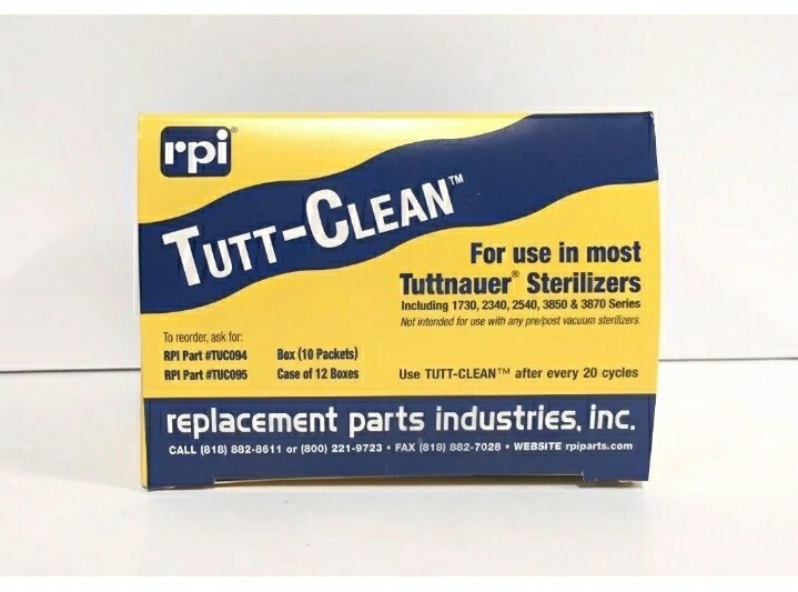 5 Packs Tuttnauer TUTT-CLEAN Chamber Brite Autoclave Sterilizer Cleaner