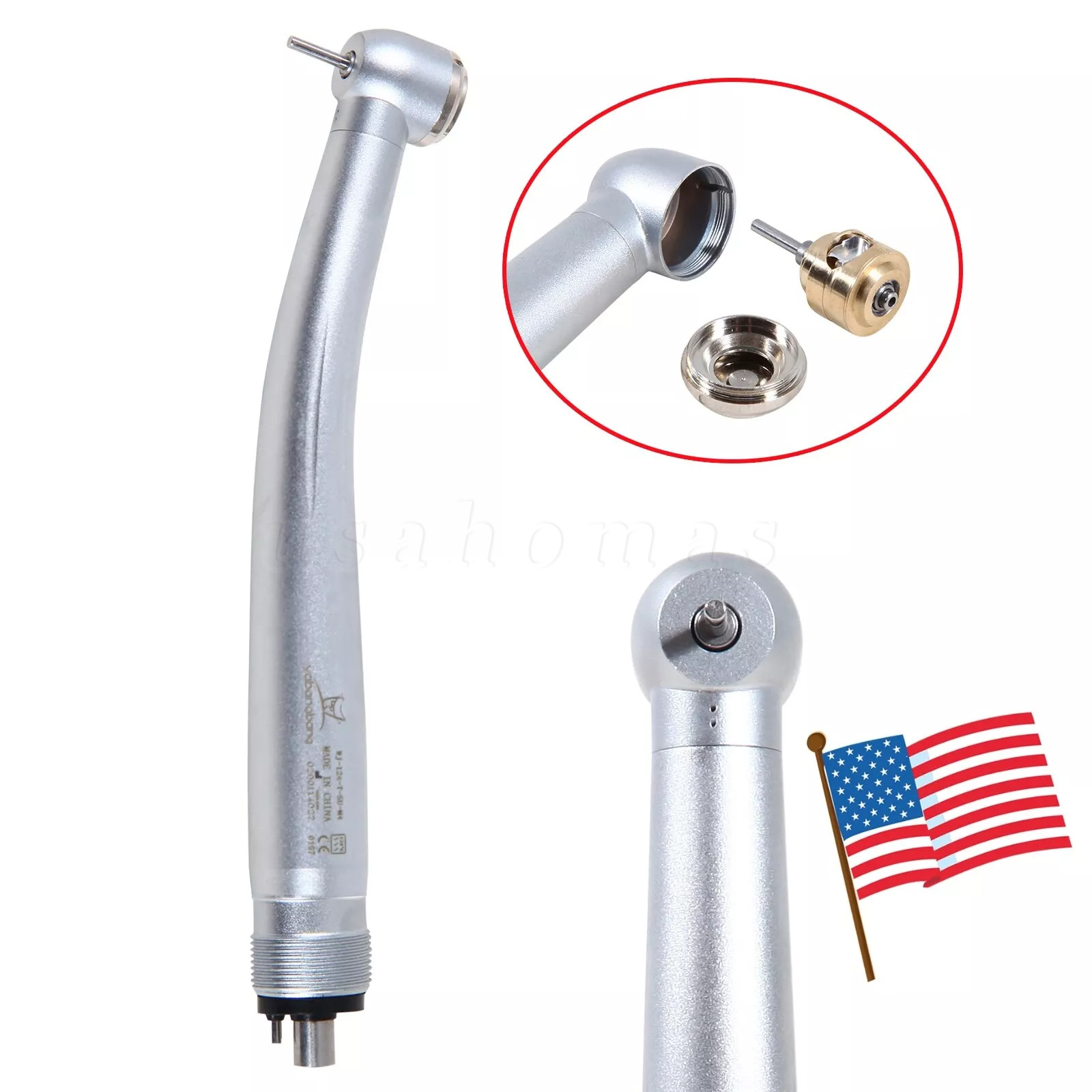 10 Packs NSK Style Dental High Speed Handpiece Push Button 4Hole Air Turbine USA