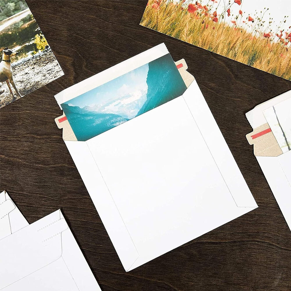 1000PCS Flat Photo Mailers Document CD Cardboard Envelopes Self Adhesive Seal US