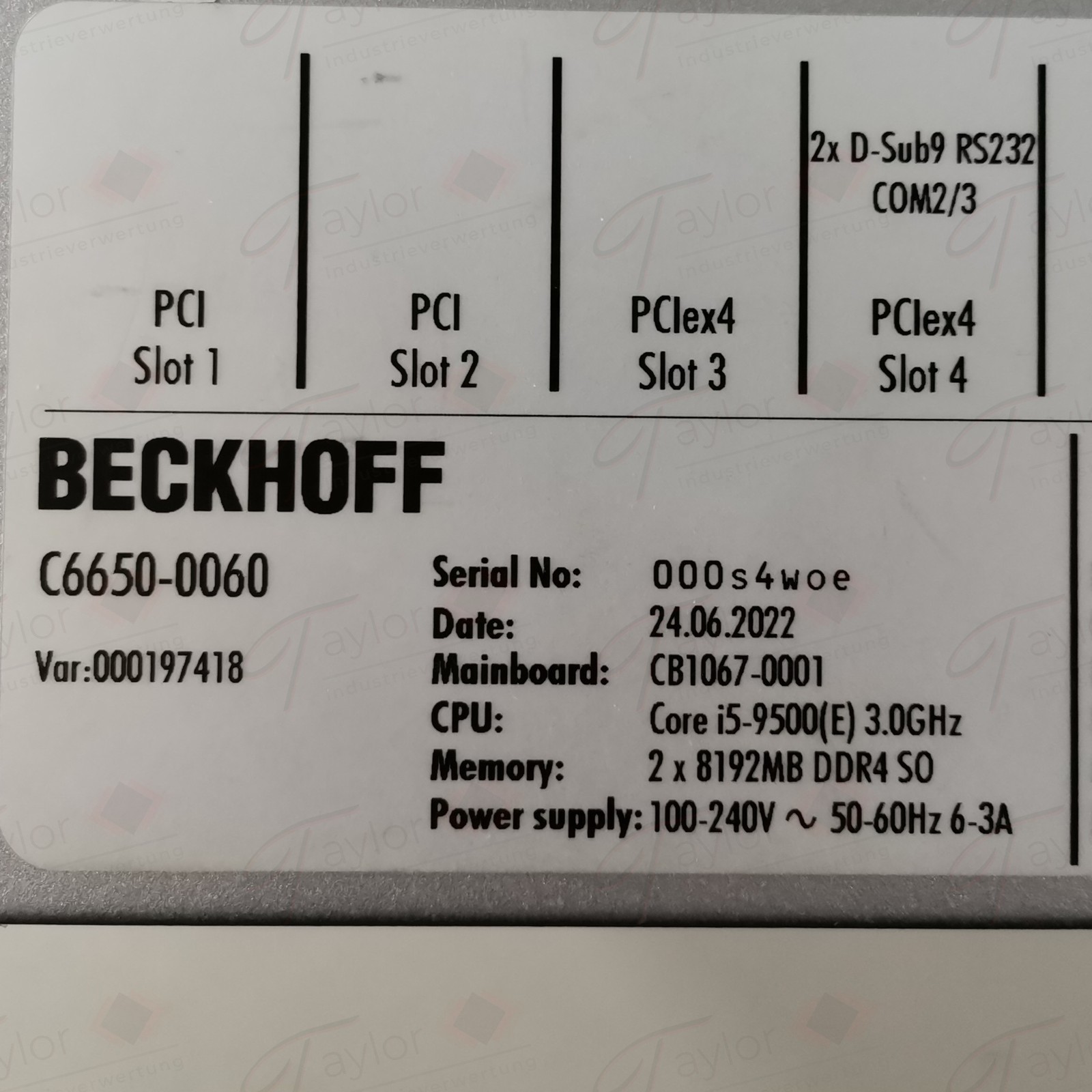 Beckhoff C6650-0060