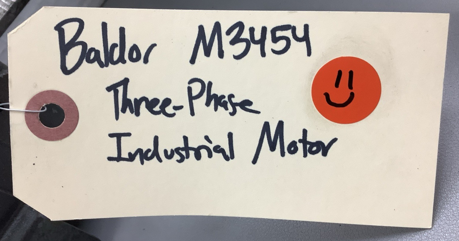 Baldor M3454 Industrial Motor 1/4HP 1725RPM 3-Ph 208-230/460V (R82)