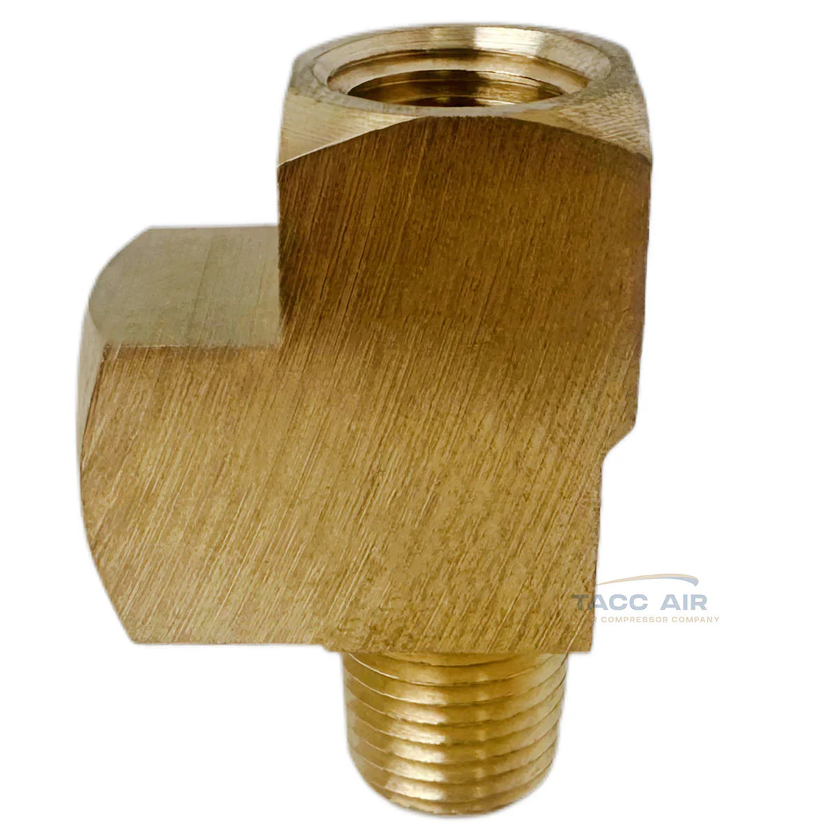 2 Pack 1/4″ NPT Solid Brass Branch Tee Fitting 3 Way W/ 2 Female & 1 Male Thread