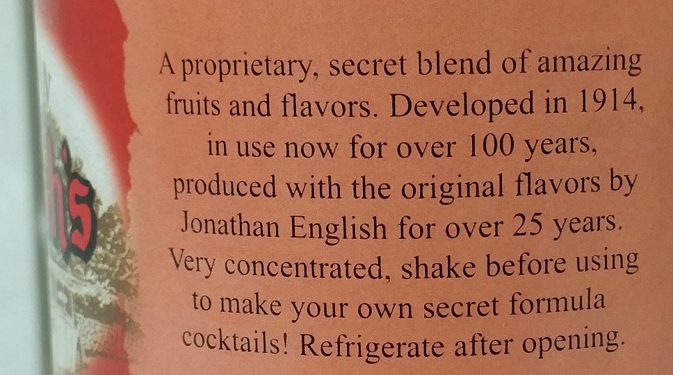 Jonathan English FASSIONOLA RED Original Tropical Tiki Drink Mixer Syrup