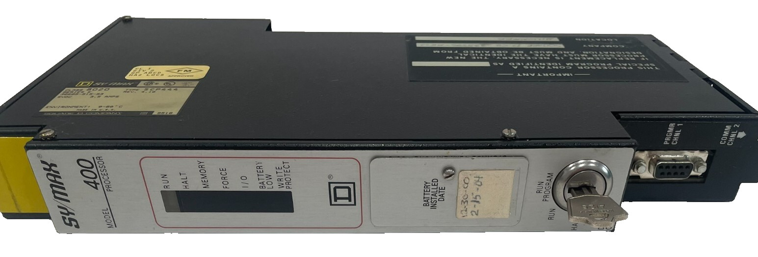 USED SQUARE D SY/MAX 8020-SCP-444 PROCESSOR MODULE 5VDC 3.5AMPS 8020 SCP444