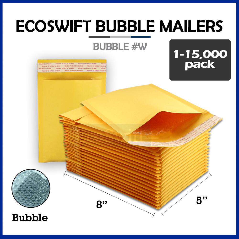 1-15000 #000 4×8 “EcoSwift” Kraft Bubble Padded Envelopes 5 x 8 ~ X-Wide Mailers