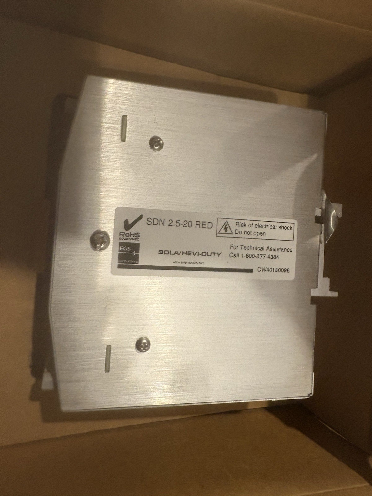 REDUNDANT MODULE SDN 2.5-20 RED EGS new open box