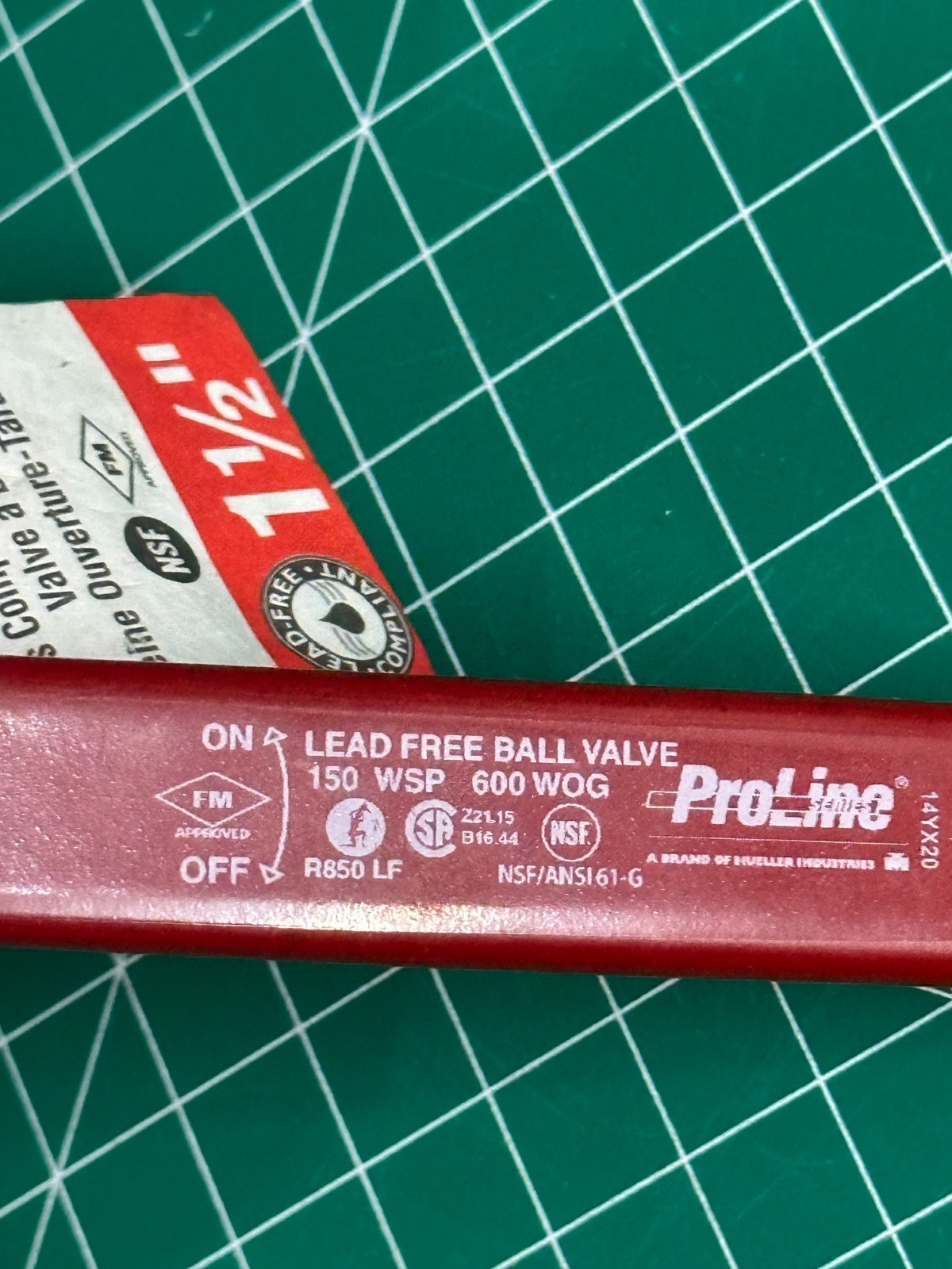 NOS Proline 107-007NL 1-1/2″ FIP x 1-1/2″ Brass FIP Ball Valve Full Port Lever