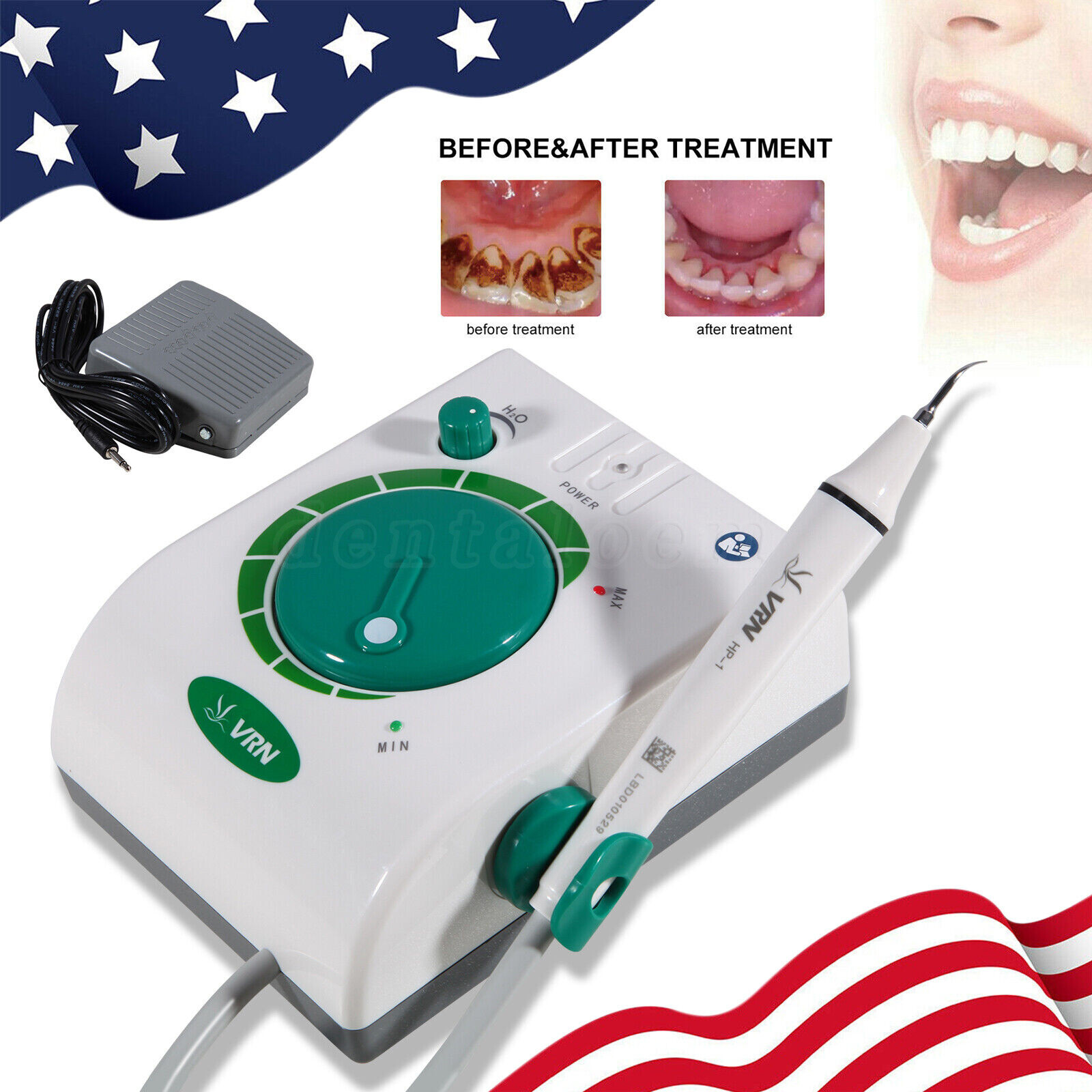 USA Dental Ultrasonic Piezo Scaler Handpiece 5 Tips Fit EMS Cavitron Woodpecker