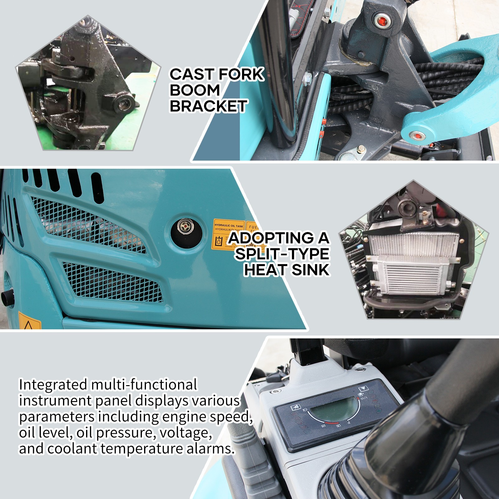 FREE SHIP 2.5Ton Mini Excavator KUBOTA D902 Diesel Side Swing Expand Track Pilot