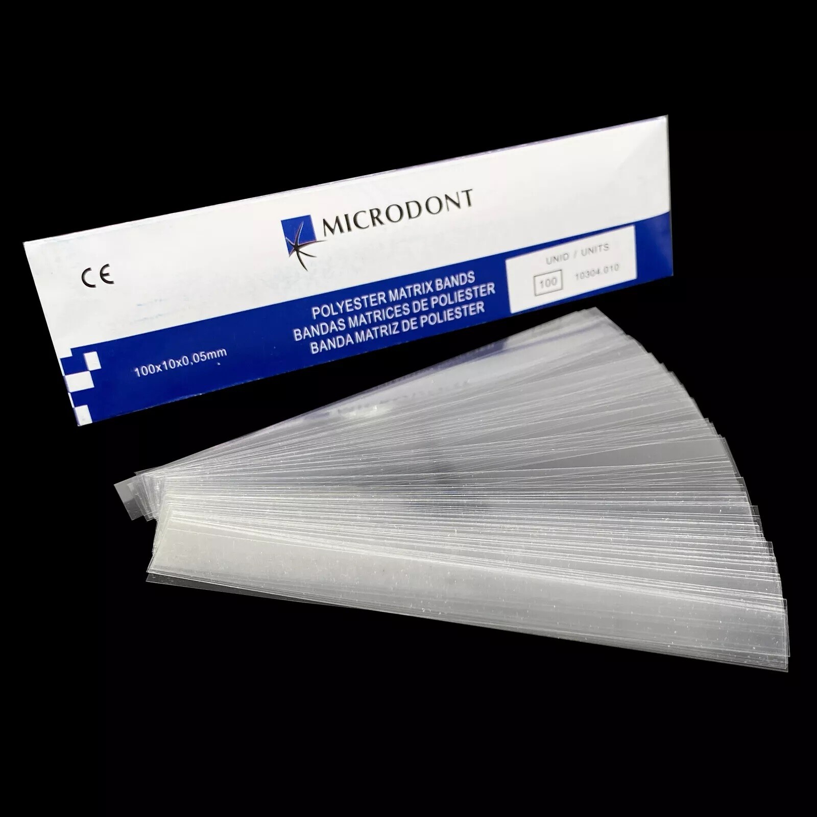 100/500pcs Dental Transparent Polyester Strip Matrix Bands Contoured Matrices
