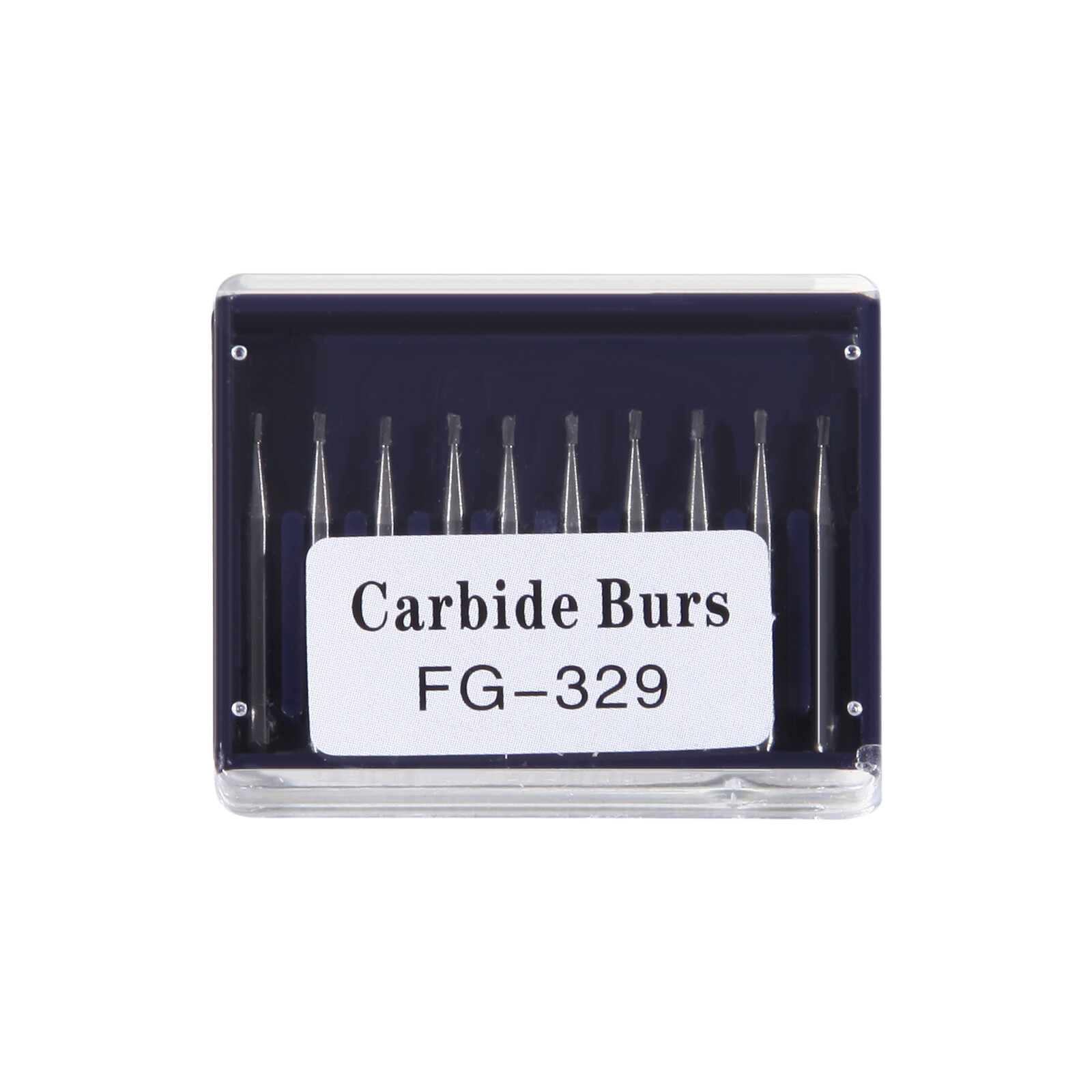 10 Pcs Dental Carbide Burs Pear-Shaped Type High Speed Tungsten Steel Bur FG329