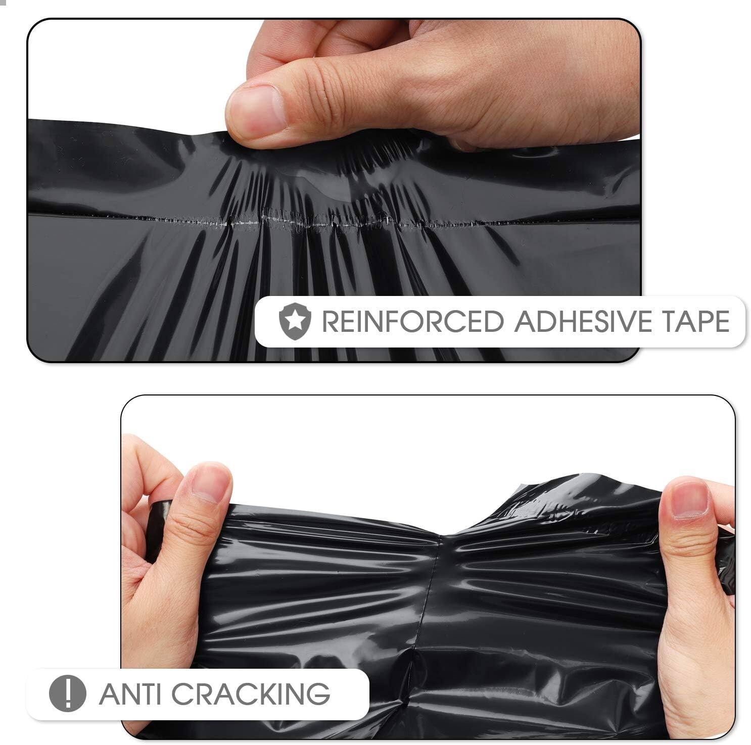 Jiaro Pack Poly Mailers Small Shipping Bags Envelopes 10×13″ 100 Pack Black