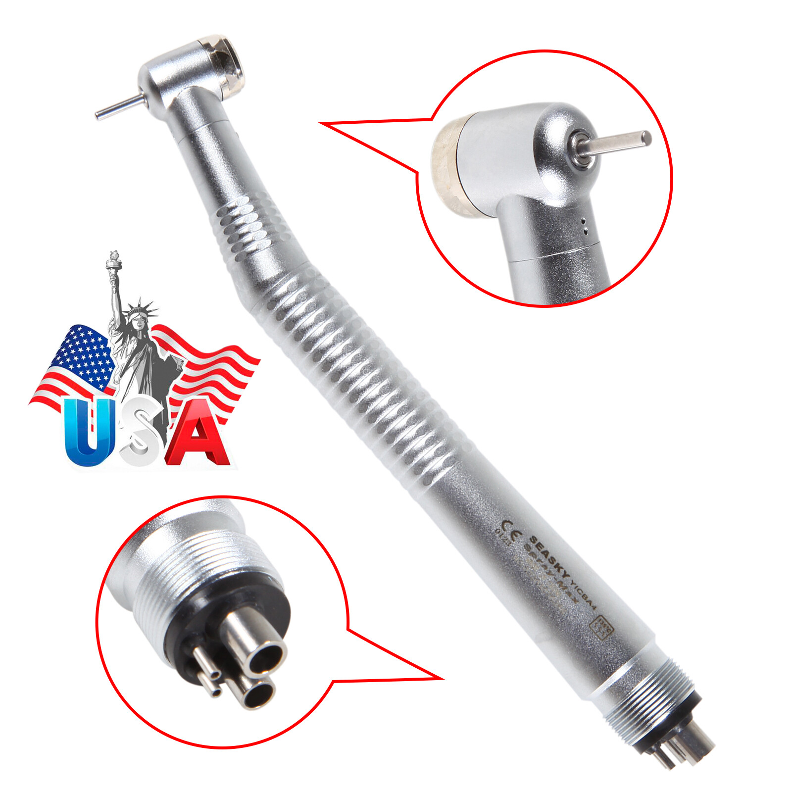 10 Pcs Dental High Speed Turbine Handpiece 4 Hole Fit NSK PANA MAX SEASKY-Y1BA4