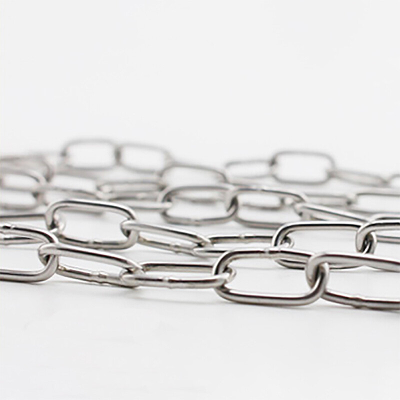 304 Stainless Steel Long Links Chain 1.2mm~12mm Welded Security Links Hanging