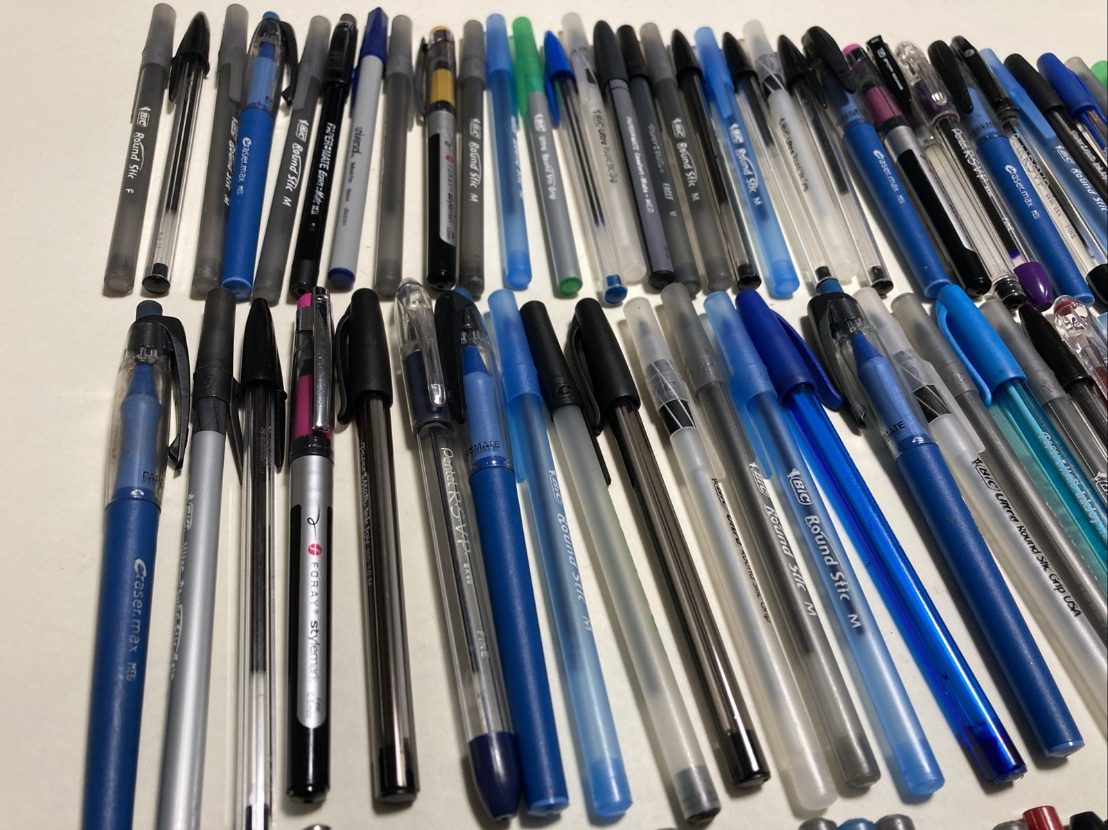 Lot of 120 Ballpoint Pens Assorted Paper Mate BIC Foray Staedtler Pentel more